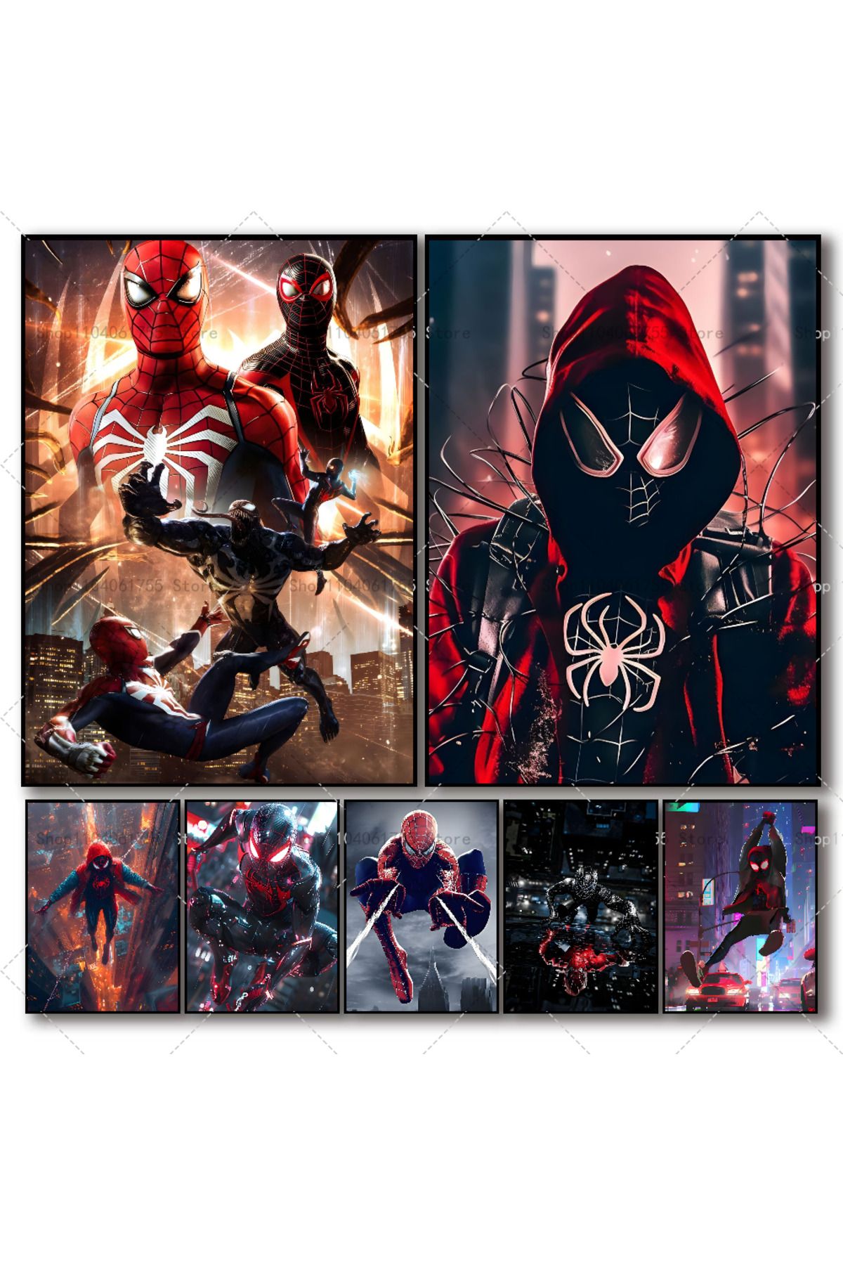 Choice-1PC Spider-Man Miles Morales Spiderman Poster Self-adhesive Art Waterproof Paper Sticker Coffee H... 2