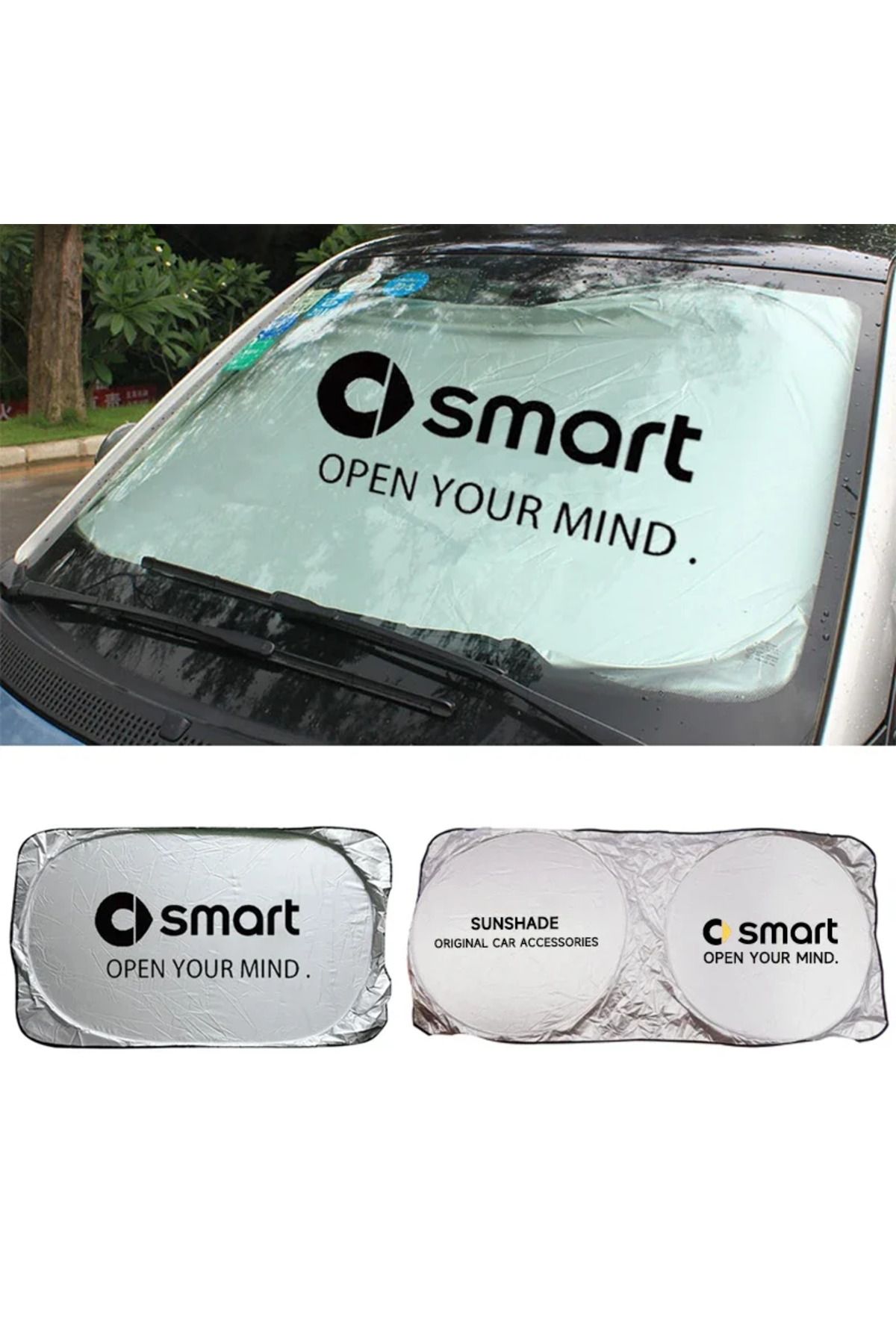 Choice-Car Sun Shade Protector Auto Front Window Sunshade Covers For Smart EQ Fortwo 451 452 454 EQ Forf... 2