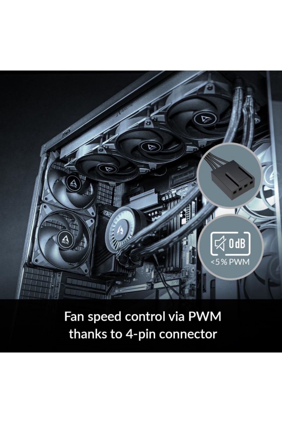Choice-ARCTIC P12 Max, High-Performance 120mm Case Fan,PWM Controlled 200–3300 RPM,Optimised for Static ... 6