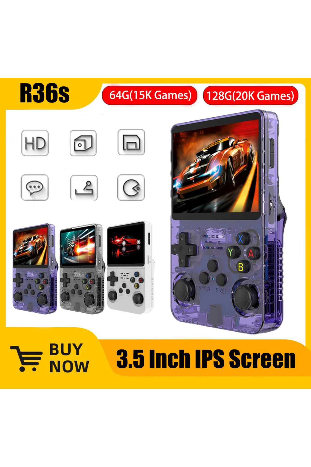Choice-Open Source R36S Retro Handheld Video Game Console Linux System 3.5 Inch IPS Screen Portable Pock... 2