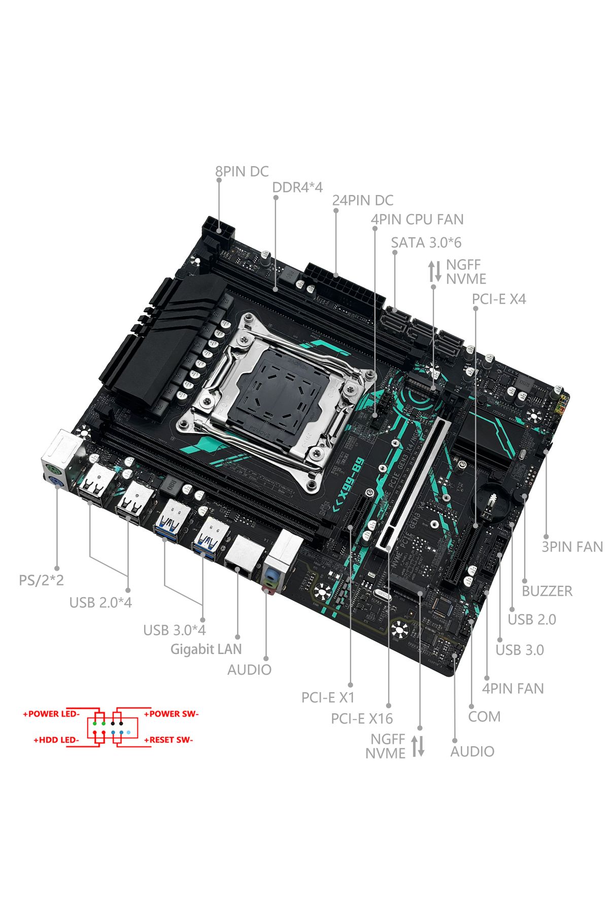 Choice-MACHINIST B9 Kit X99 Motherboard LGA2011-3 Intel Xeon E5 2650 V4 CPU processor Set ECC DDR4 16GB ... 2