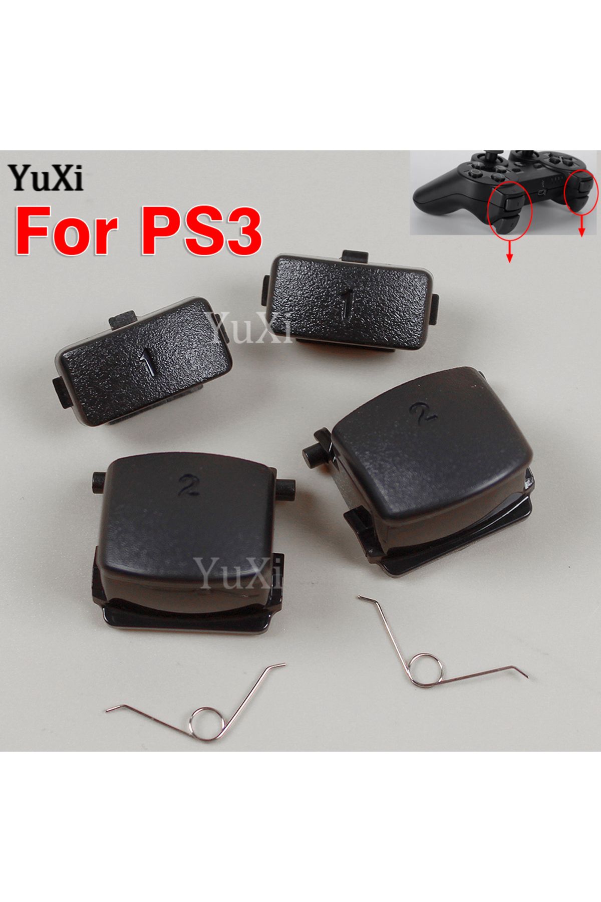 Choice-1Set Trigger Button With Springs Kit For PS3 L1 R1 L2 R2 Black Key For PlayStation 3 Gamepad Cont... 8