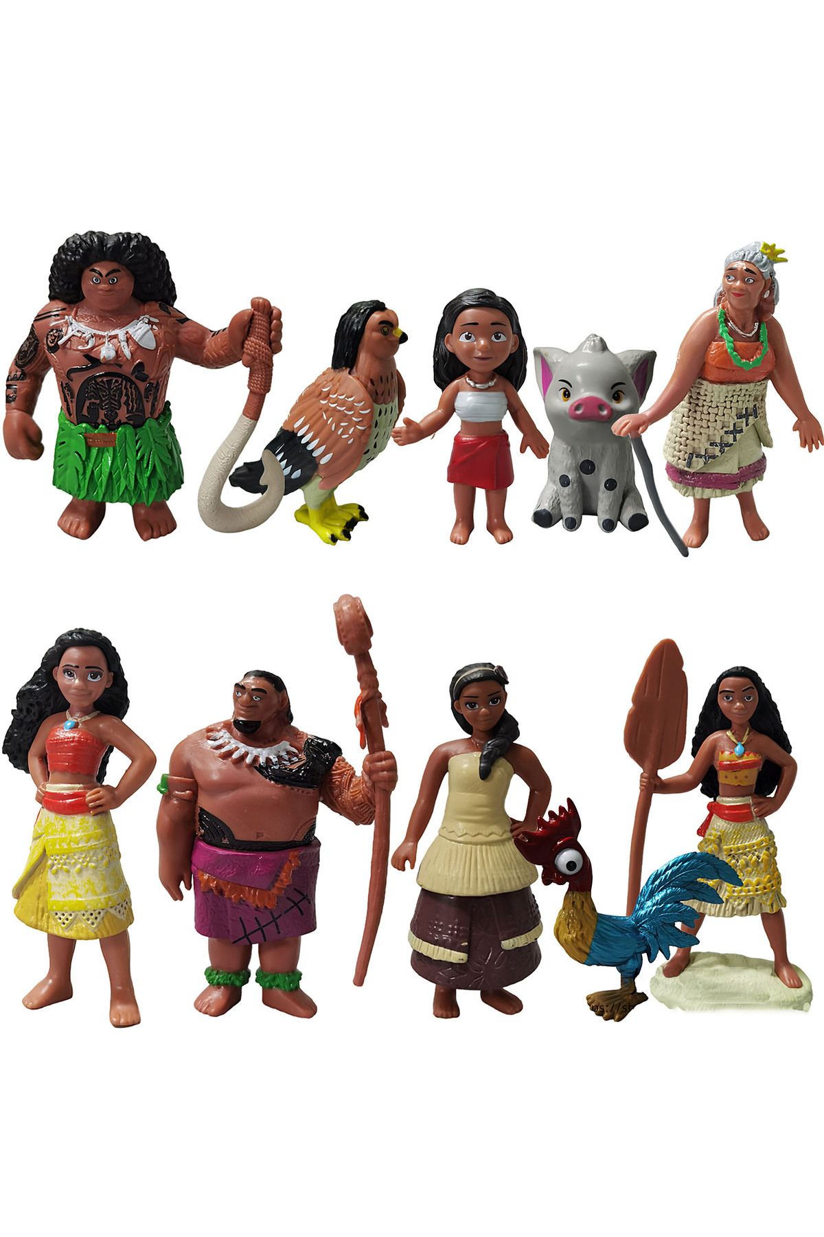 Choice-6-10pcs/set 5-11cm Moana Princess Maui Chief Tui Tala Heihei Pua Action Figure Brinquedo Toys For... 2
