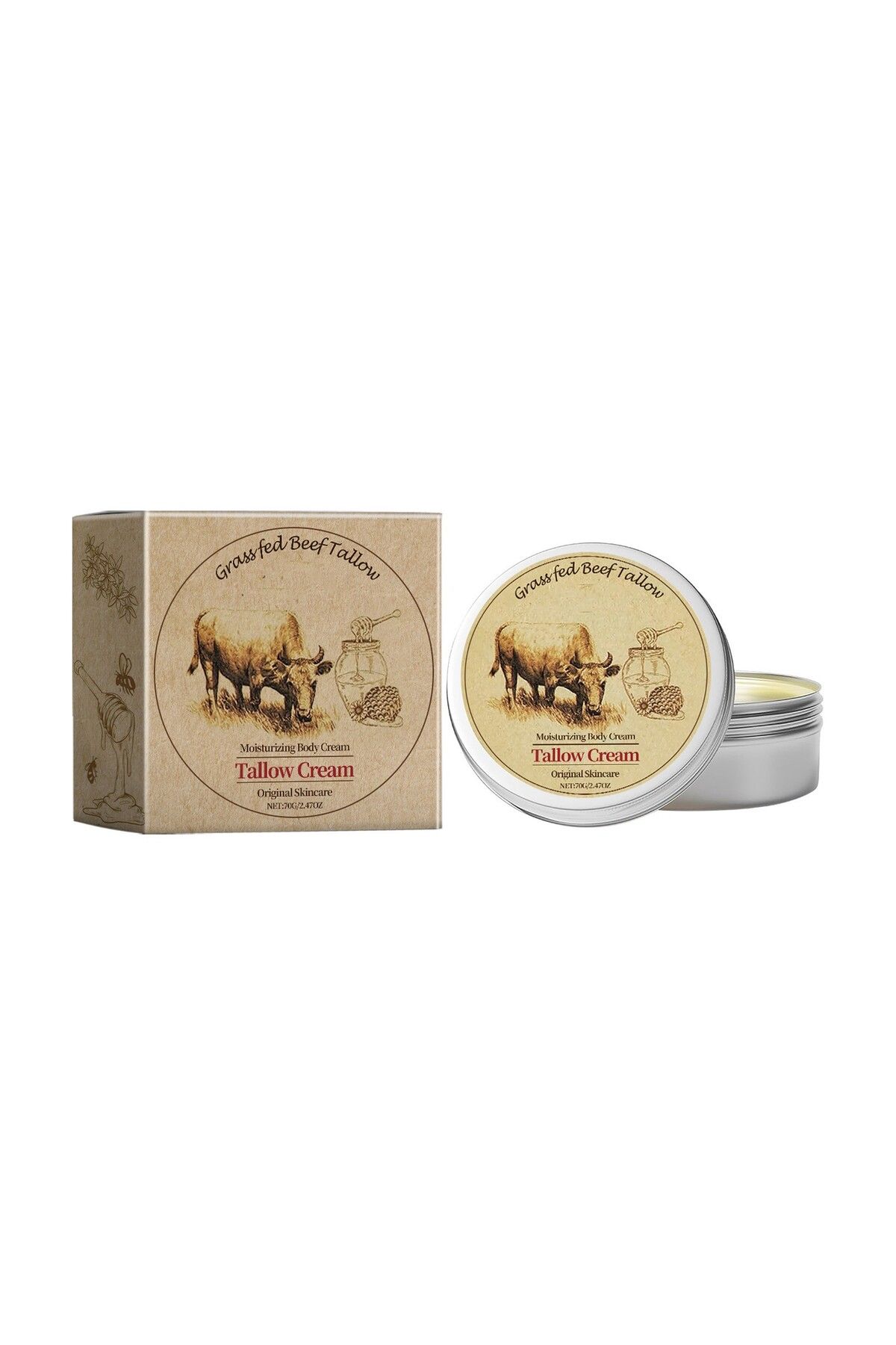 Choice-Beef Tallow For Skin, Tallow And Honey Cream, Organic Beef Tallow Balm For Face Moisturizer With ... 2