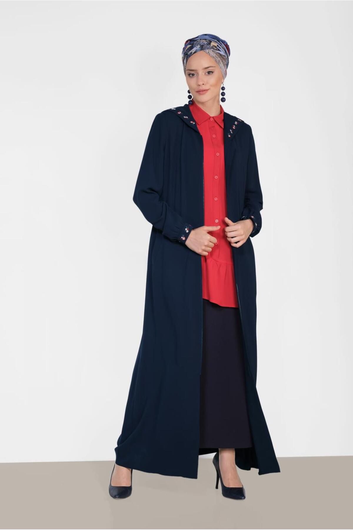 زیپ جلو دوزی رنگارنگ SPORTS ABAYA 8313 Alvina
