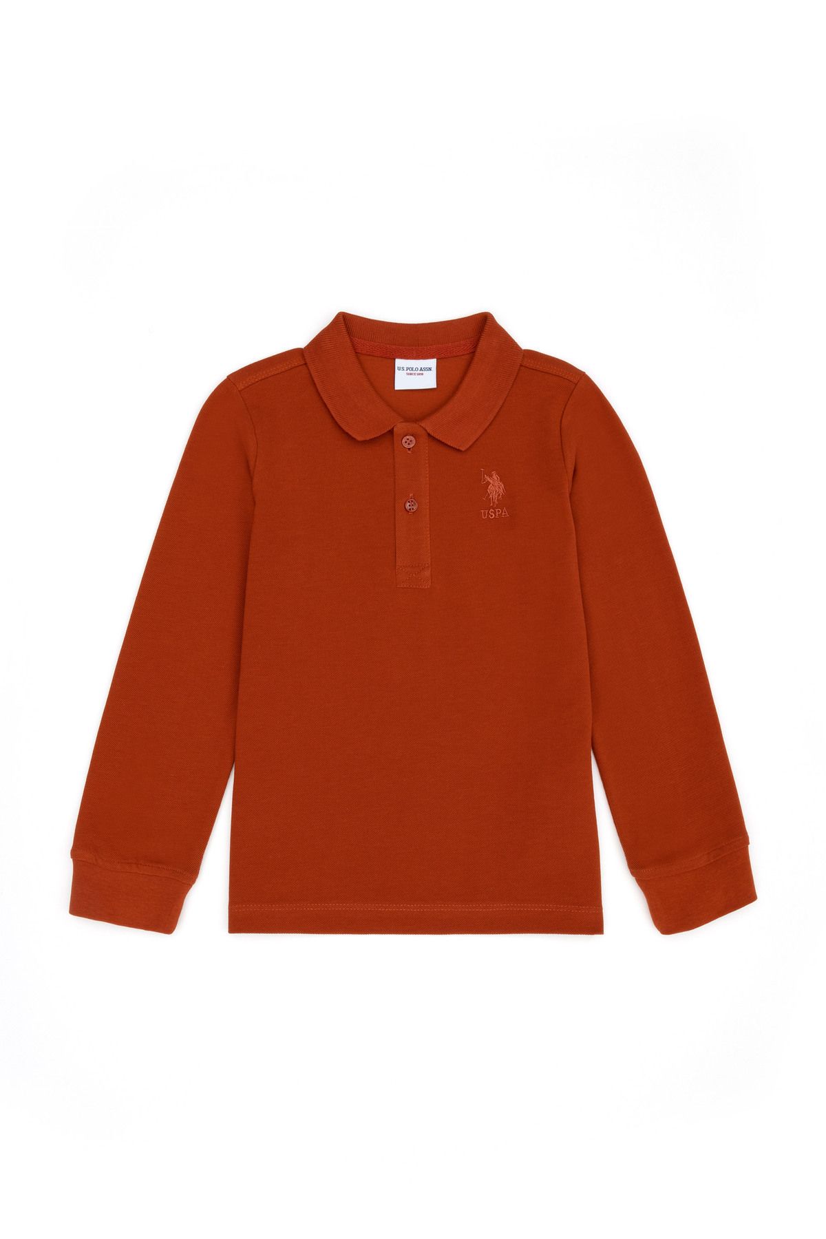 Erkek Çocuk Kiremit Basic Polo Yaka Sweatshirt 50269421-VR031