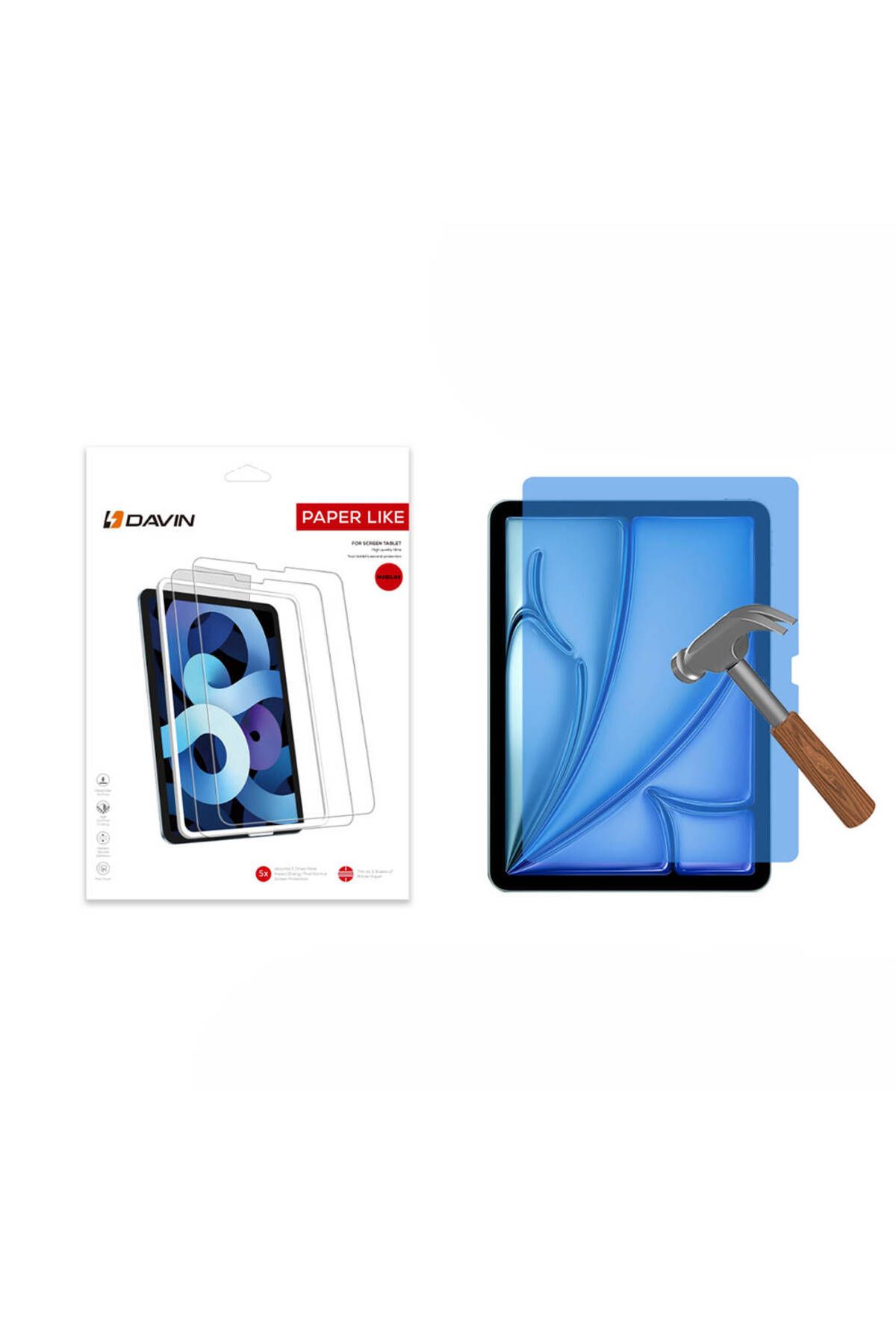 Kılıfist iPad Air 13 2024 Kağıt Hisli Mat Davin Paper Like Ekran Koruyucu