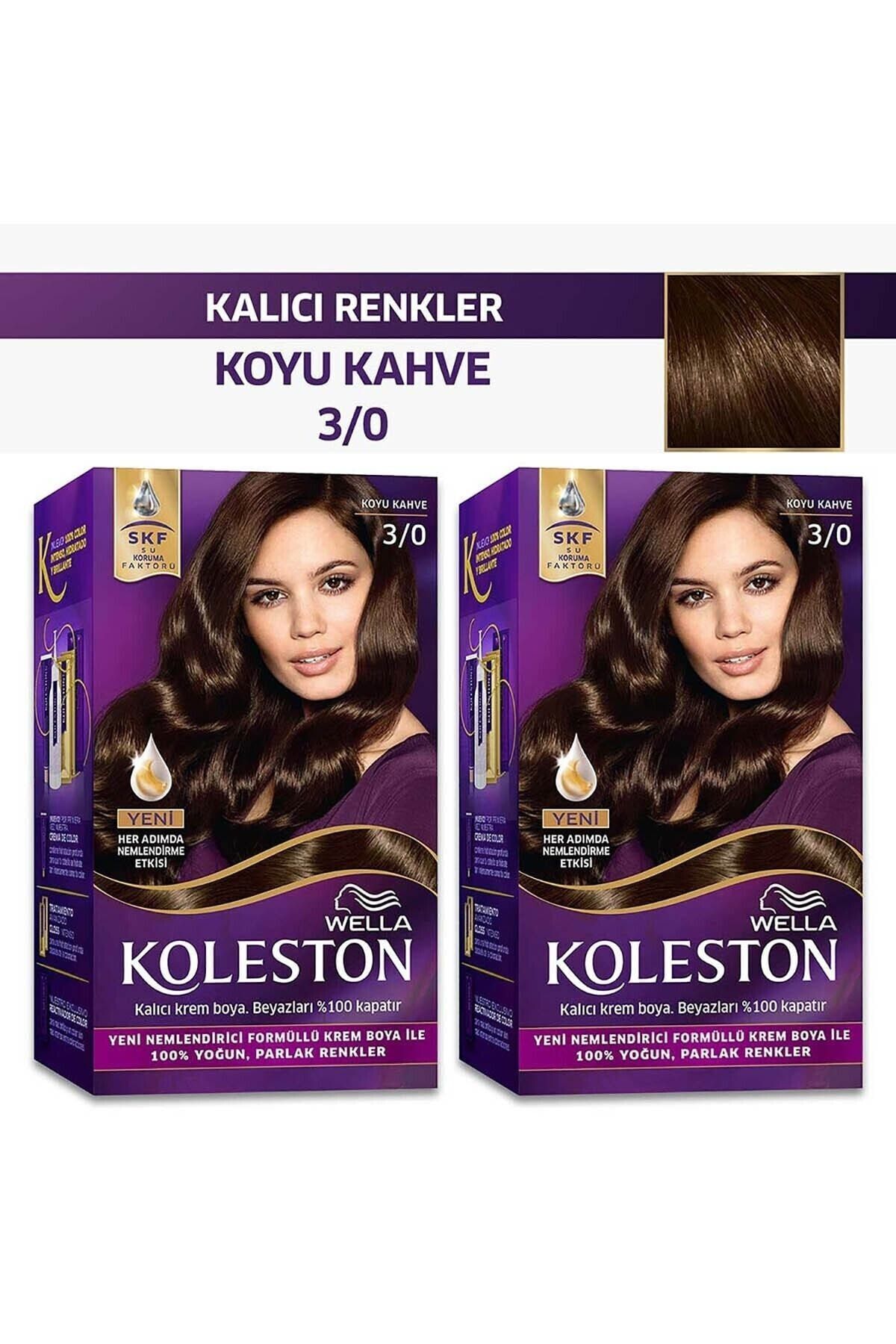 Wella Koleston Kit Saç Boyası 3/0 Koyu Kahve X 2 Adet