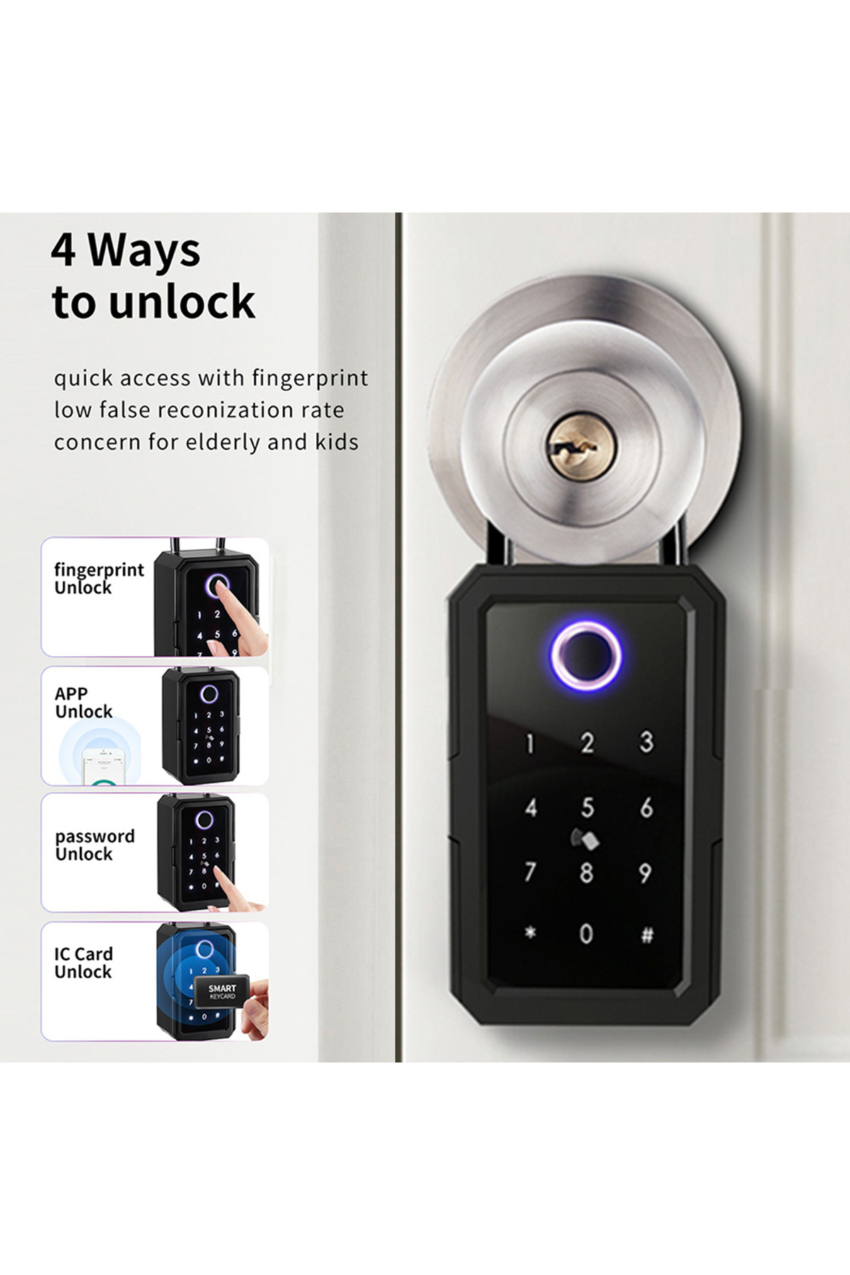 Choice Tuya Smart Key Box Fingerprint Safe Storage Lock Key Digital