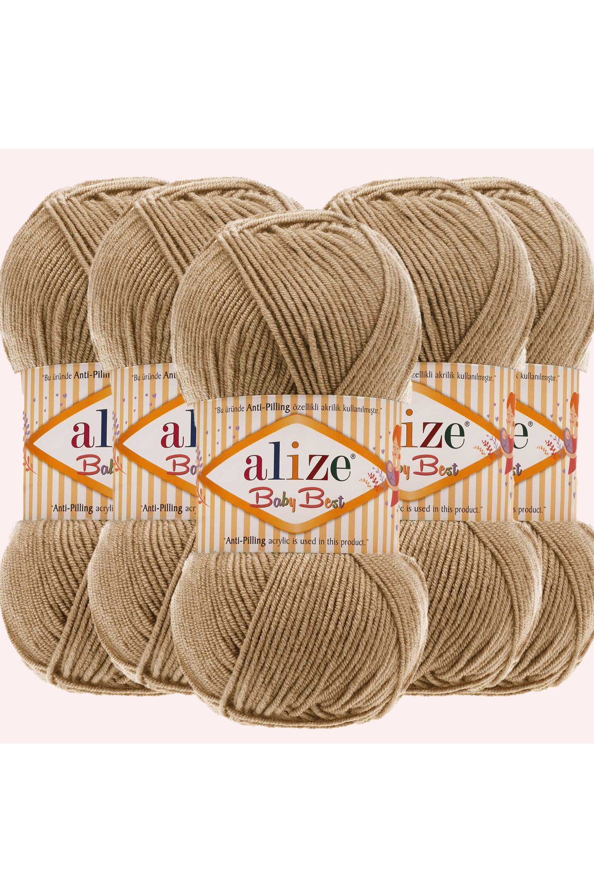Baby Best 5 Pcs Baby Rope 10% Bamboo Antipiling 368 Camel Feather