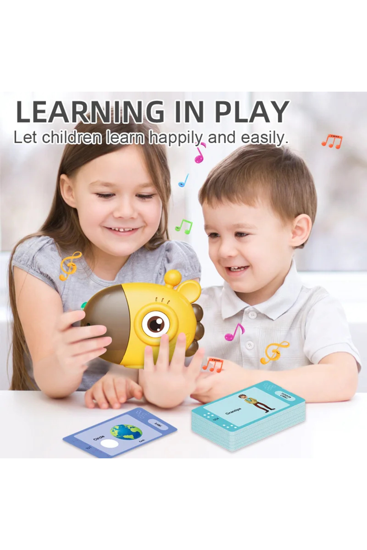 Choice-Giraffe Flash Card Reader Sight Words Language Games Learning English Russian Machine Kids Early ... 3