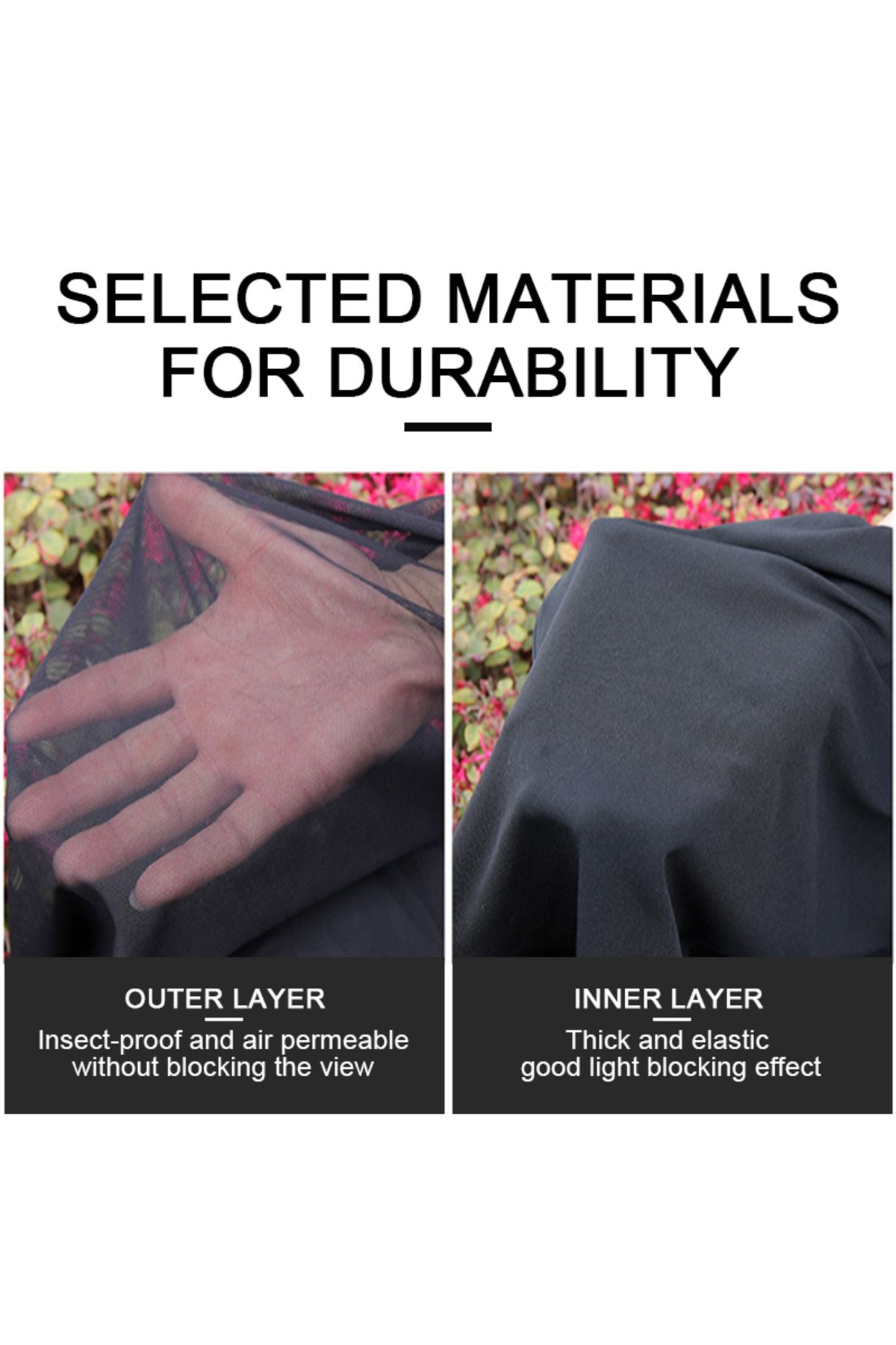 SEAMETAL-SEMETAL Car Window Shade Side Window Sun Shade Breathable Mesh With Zipper Car Window Screen Cove... 6