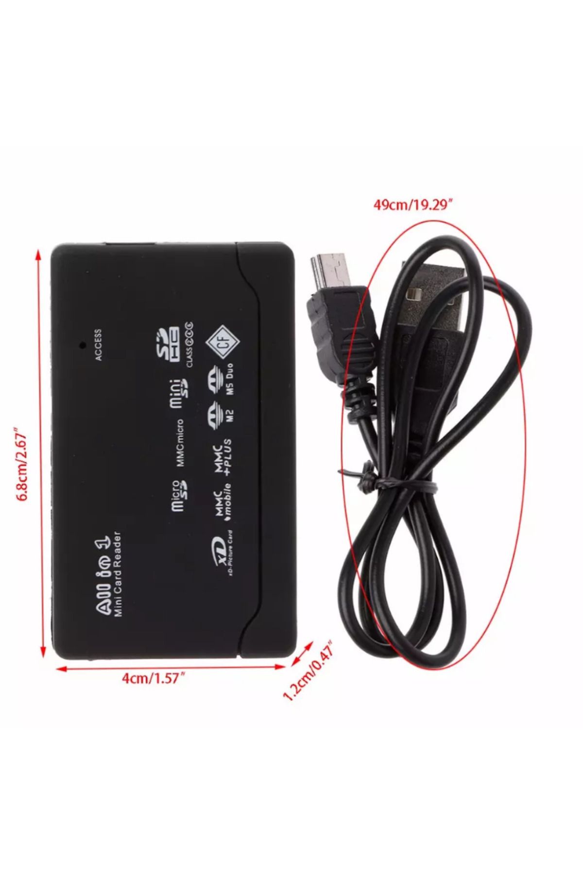 Choice-Mini Memory Cardreader All in One Card Reader USB 2.0 480Mbps Card Reader TF MS M2 XD CF Micro SD... 3