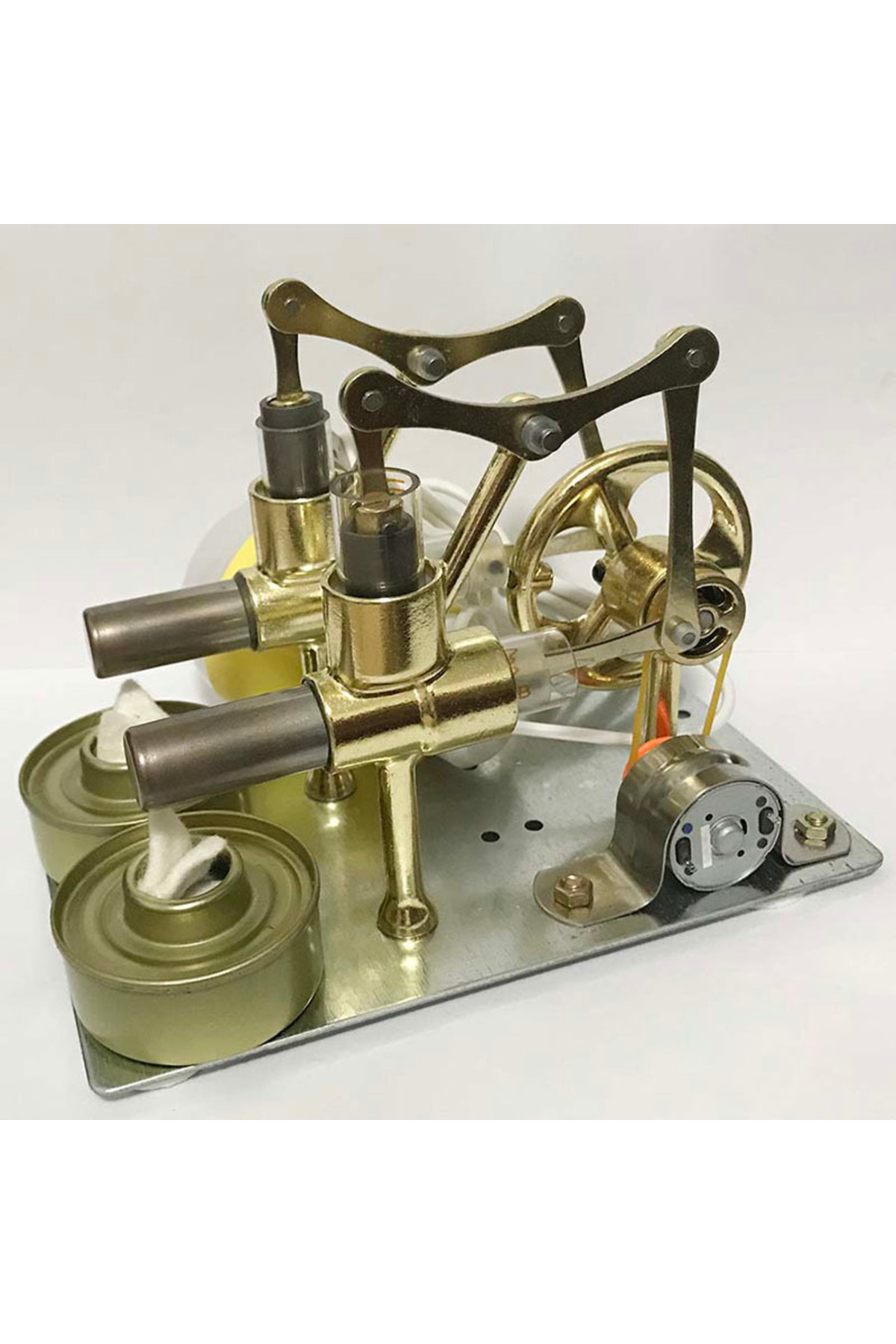 موتور استرلینگ متعادل، مدل مینیاتوری، فناوری قدرت بخار، تولید قدرت علمی، خروجی