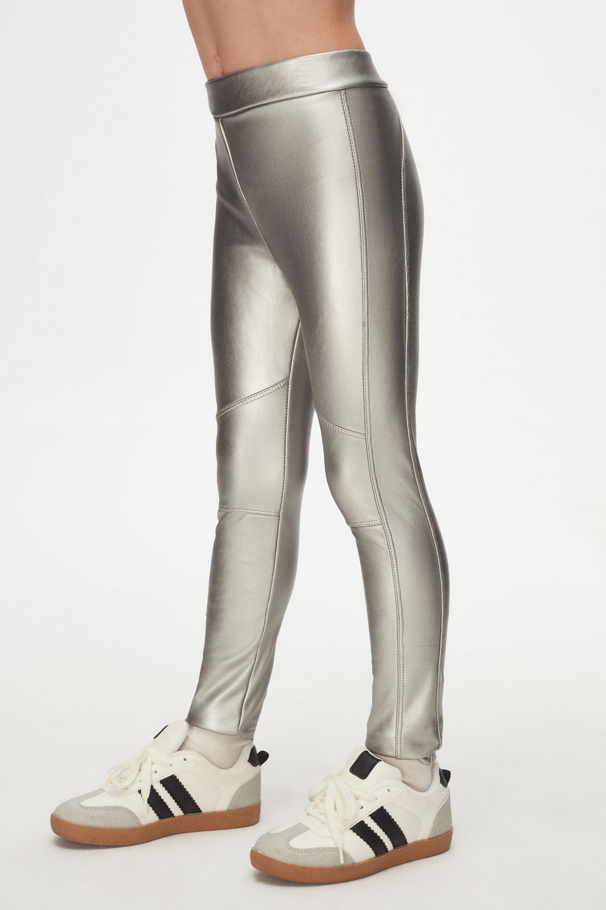 LOVETTI-Silver Girl's Winter Leather Trousers 3