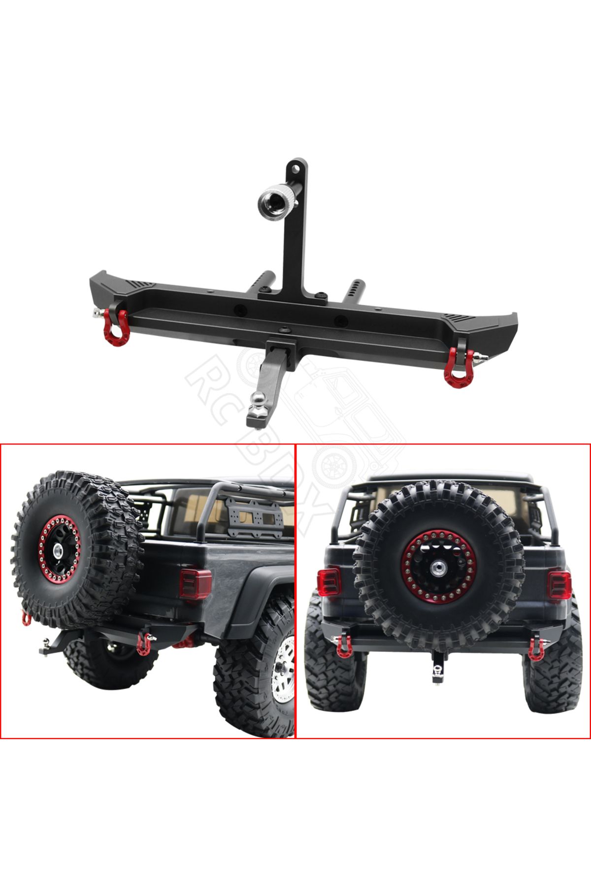 Choice-1/10 RC Crawler Axial SCX10 iii AXI03006 Jeep Gladiator JLU Wrangler Upgrade Parts Metal Front Re... 5