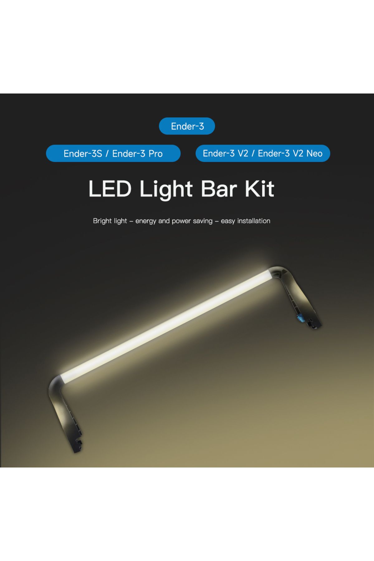 CREALITY 3D-Creality Ender-3/Ender-3 V2 LED Light Bar Kit Upgraded LED Chip Soft Light No Strobe Power Saving... 4