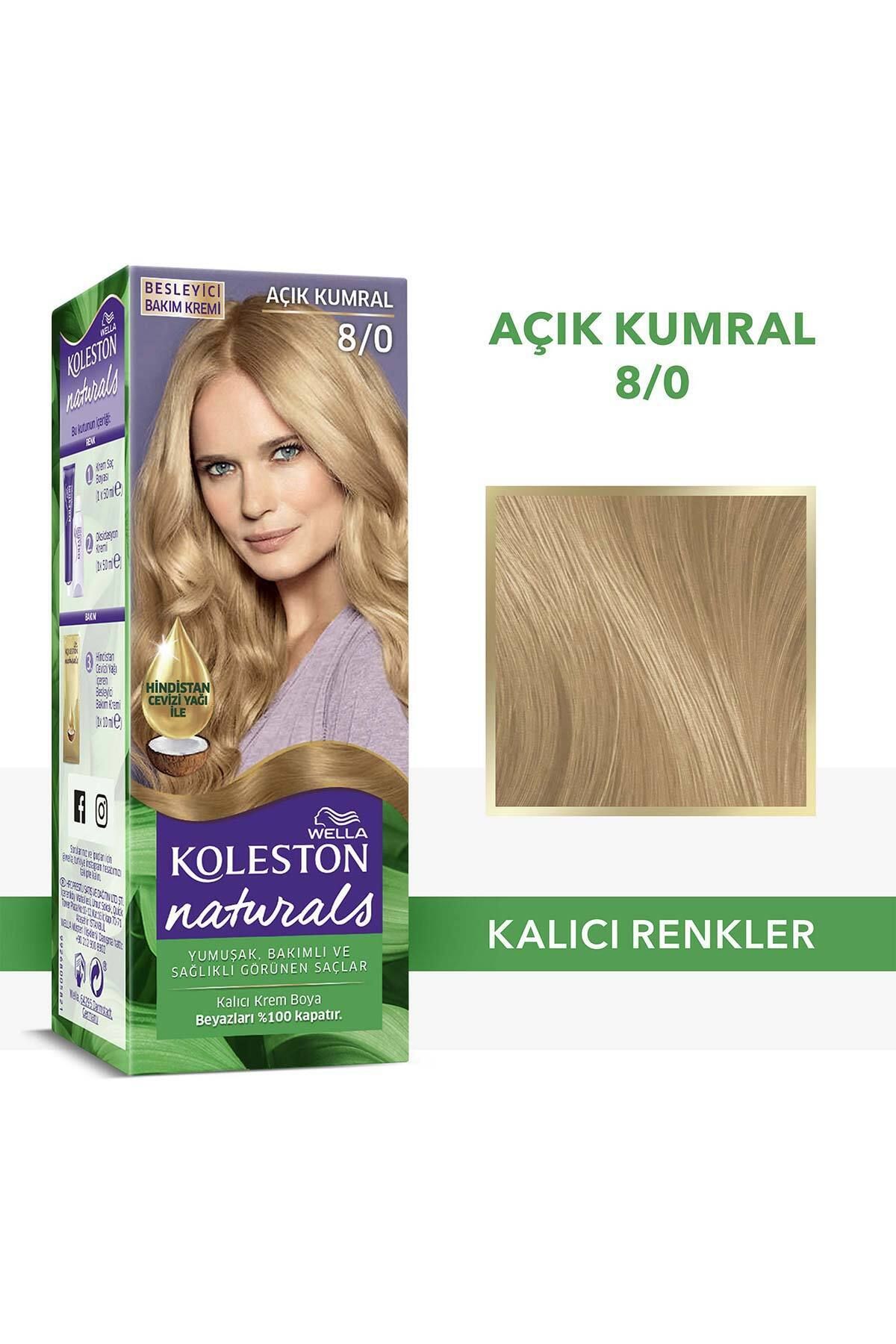 Wella Koleston Saç Boyası Naturals 8/0 Açık Kumral