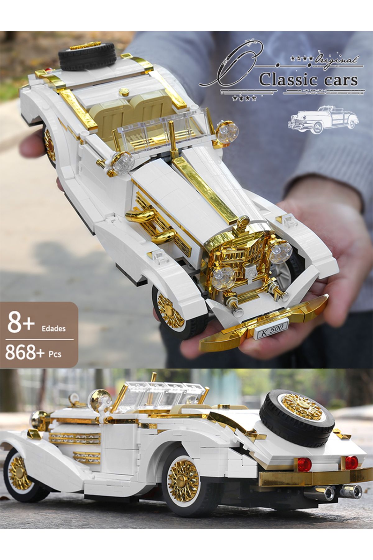 Choice-Technical Original Retro Nostalgic Classic Car Building Block Model Compatible High-Tech Bricks C... 8