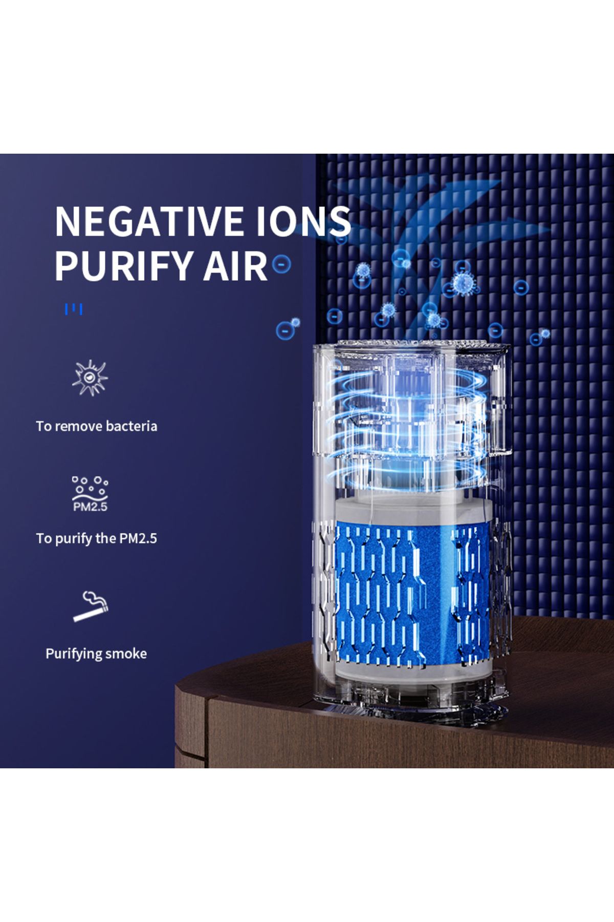 Choice-Car Portable Air Purifier Air Cleaner For Home Car Hepa Filters Low Noise Air Purifier Desktop Fo... 5