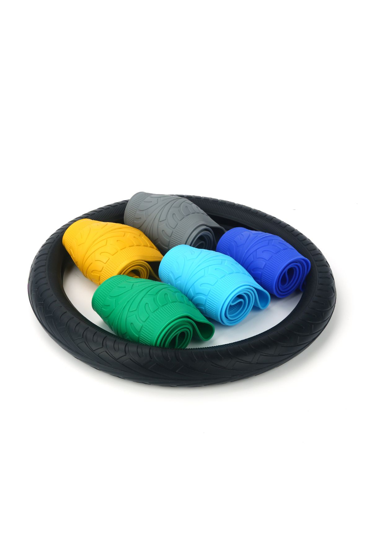 Choice-Universal Car Silicone Steering Wheel Cover Tire Texture Soft Steering Wheel Automobiles Accessories 2
