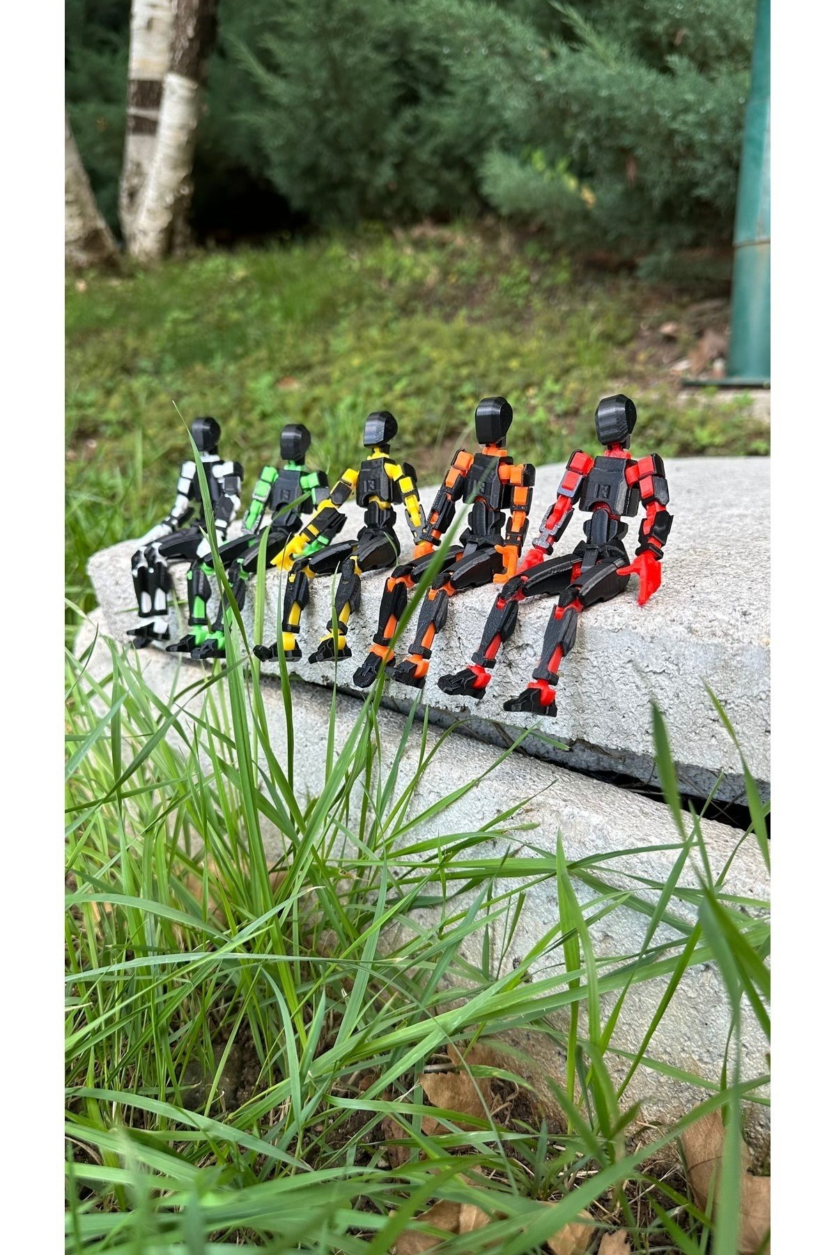 Loopify Lucky 13 Oynar Eklemli Robot Dummy - Titan 13 Oyuncak - 5'li Set - 5 Adet Özel Renk Figür