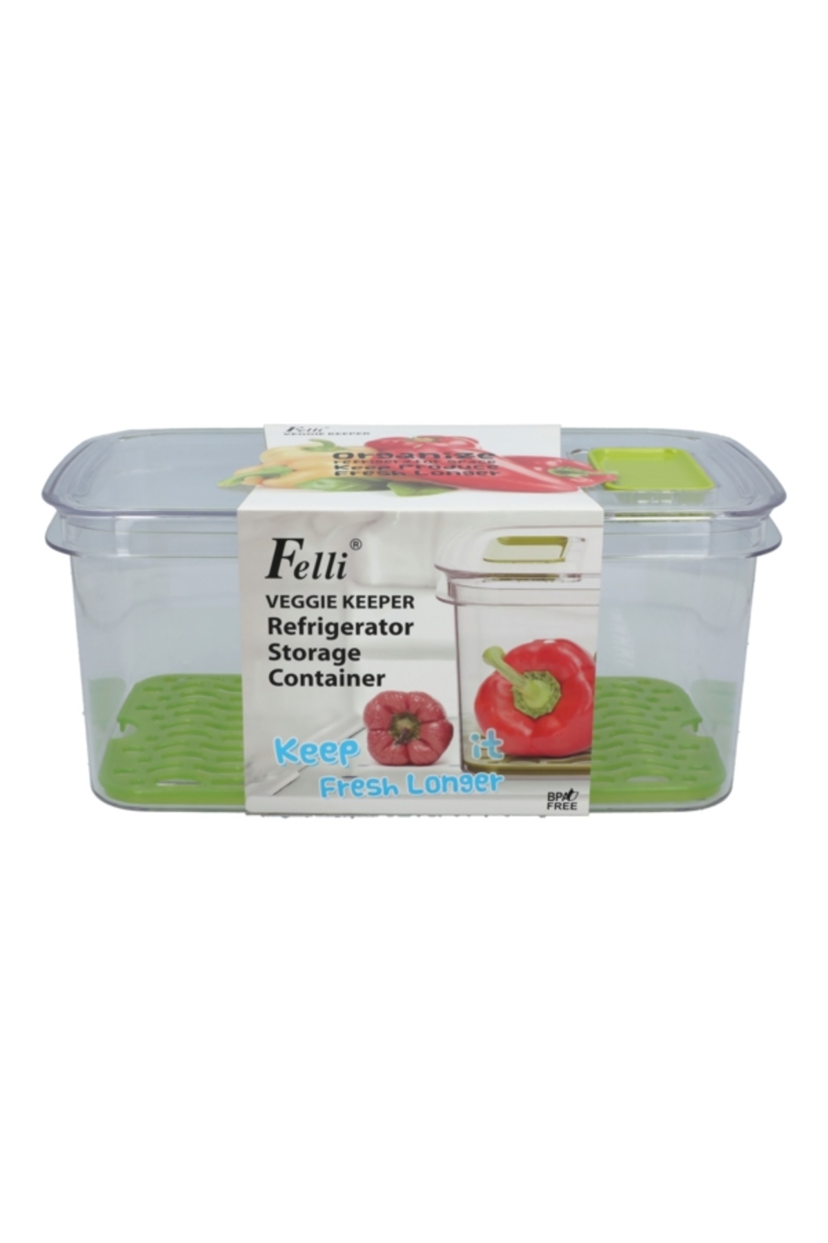 Felli-Veggie Keeper Refrigerator Storage Container 12inch NVSG12 3
