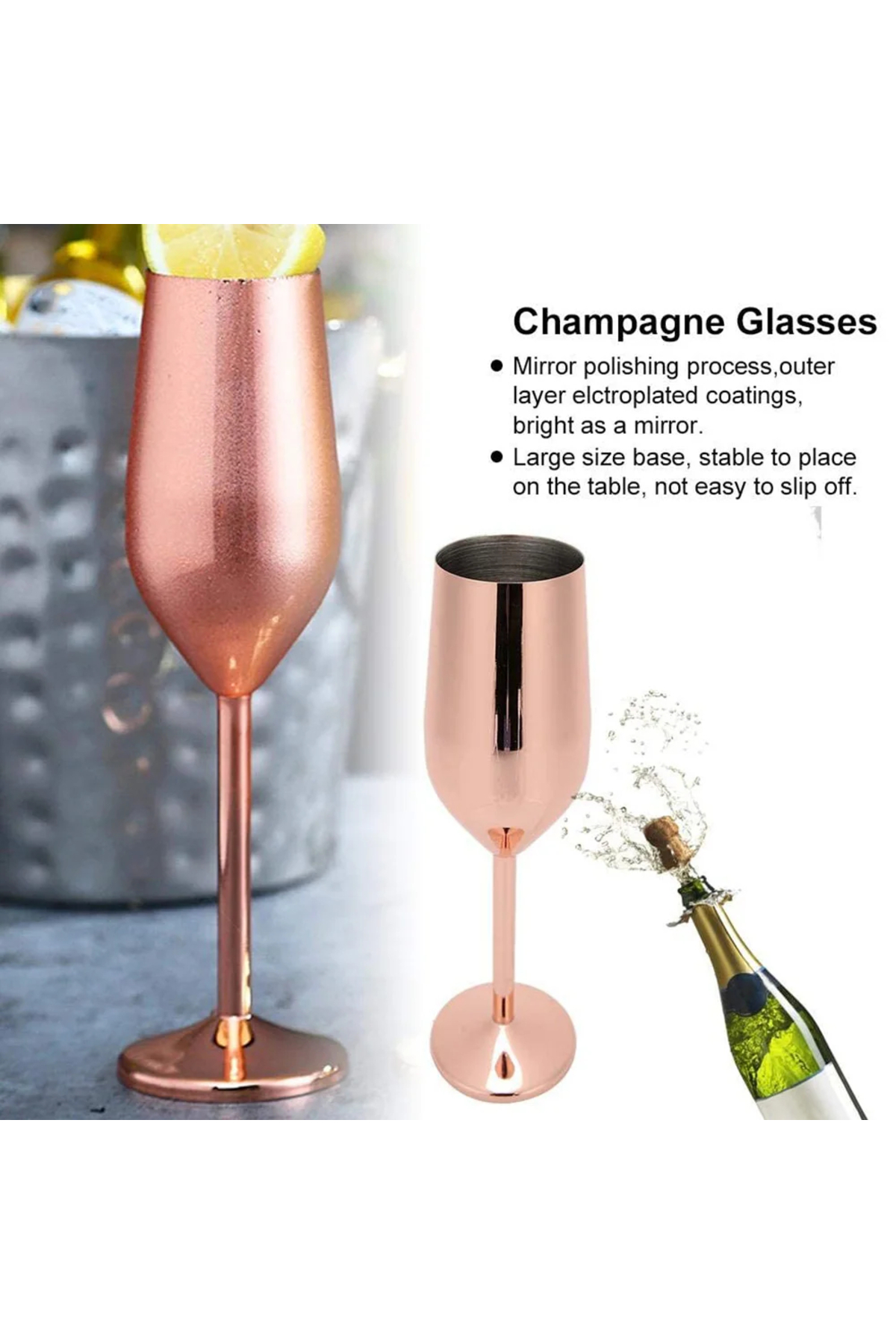 Choice 220ML Stainless Steel Red Wine Cup Champagne Flutes Cocktail