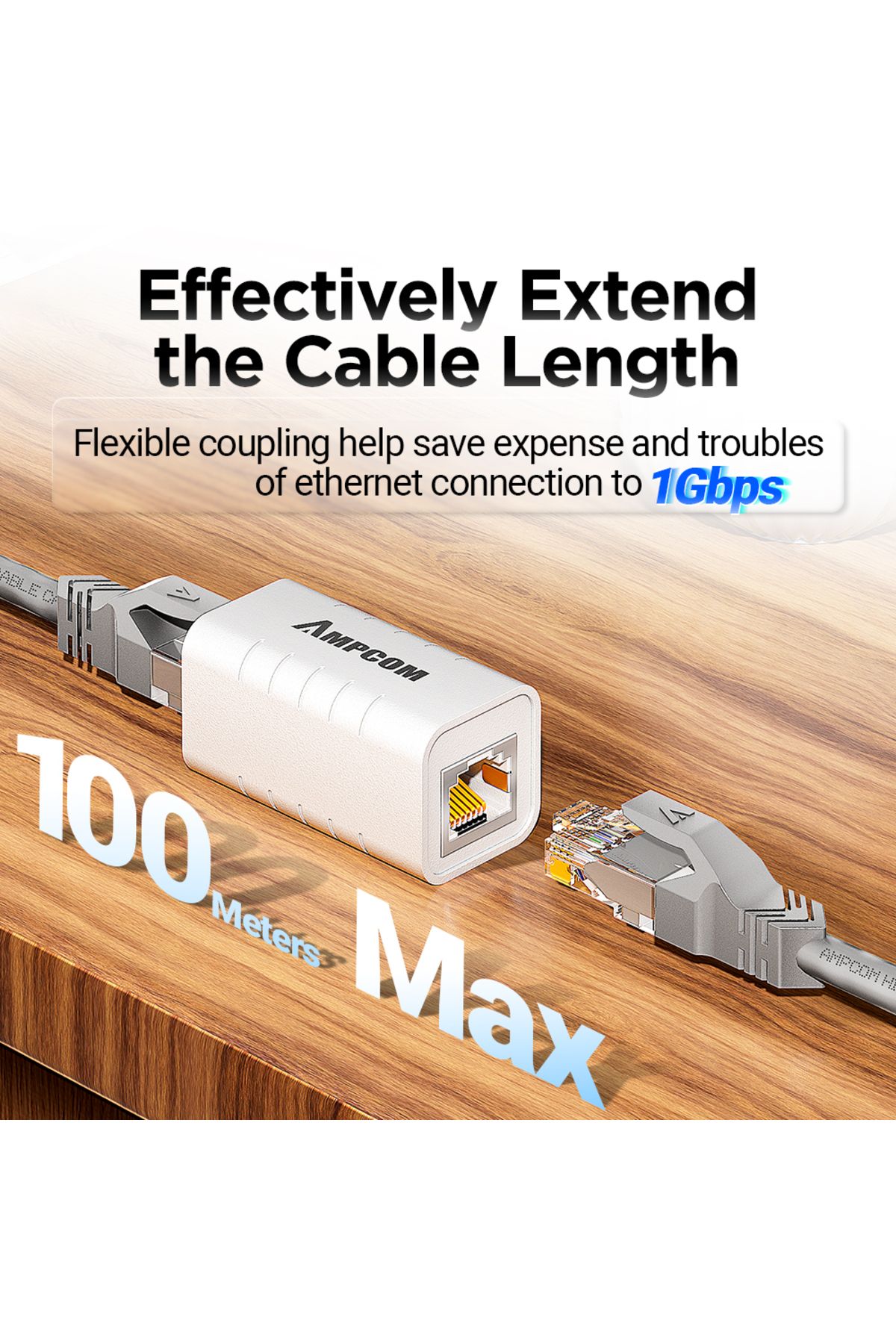 Choice-AMPCOM RJ45 Coupler Lightning Protection Coupler Cat7 Cat6 Cat5e Ethernet Cable Extender Adapter ... 3