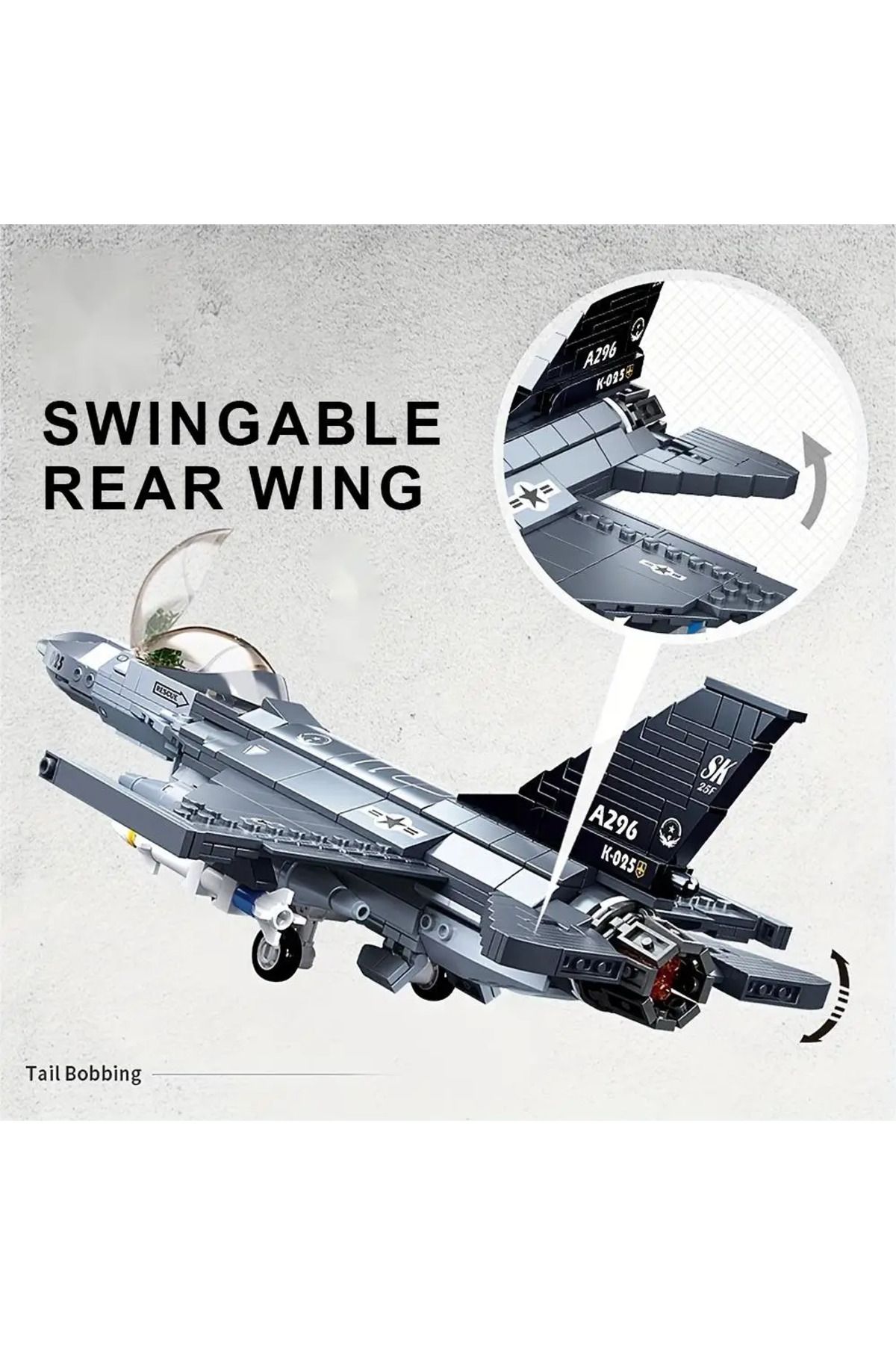 Choice-Build Your Own F-16 Fighter with Sluban's  Military Series Model Building Blocks Kit - Perfect bo... 6