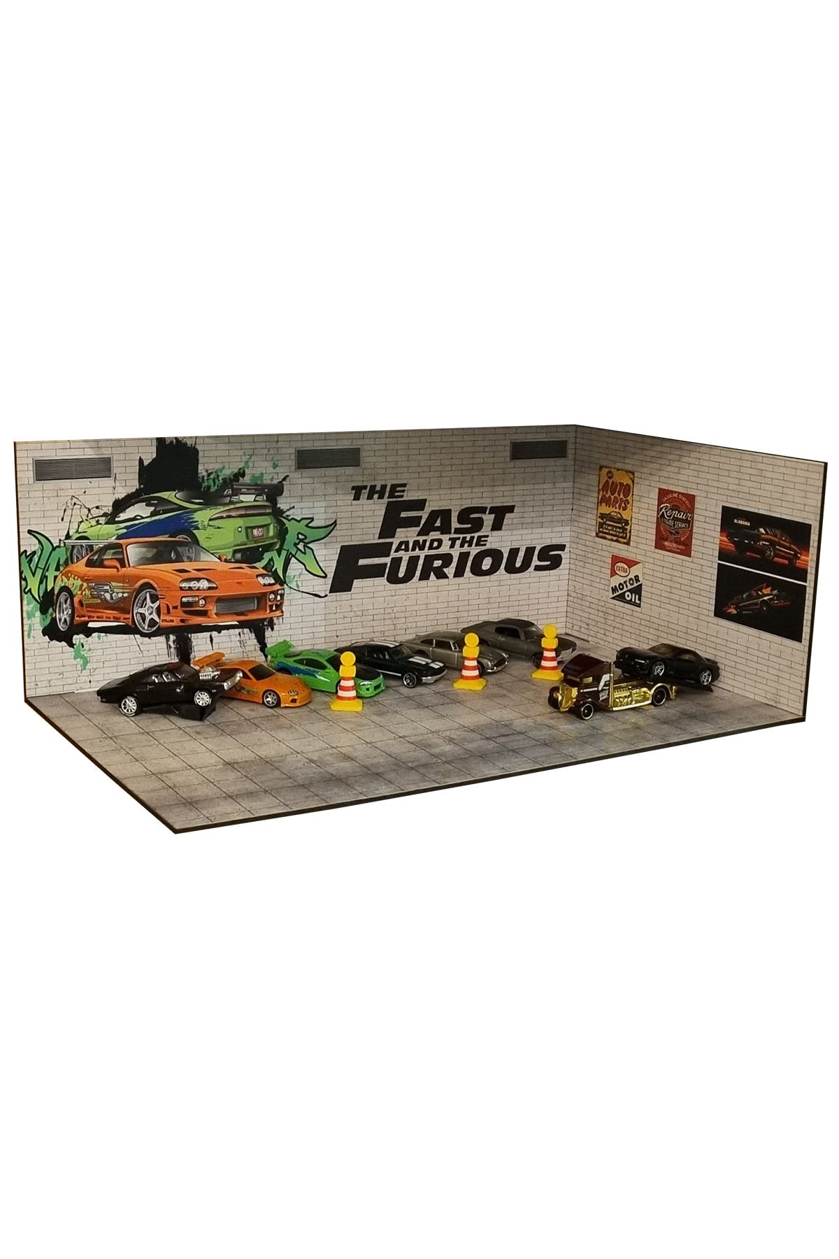 دیوراما تم سریع و خشن مقیاس 1/64 | سازگار با ماشین‌های Hot Wheels | جنس MDF با جزئیات بالا HOT WHEELS