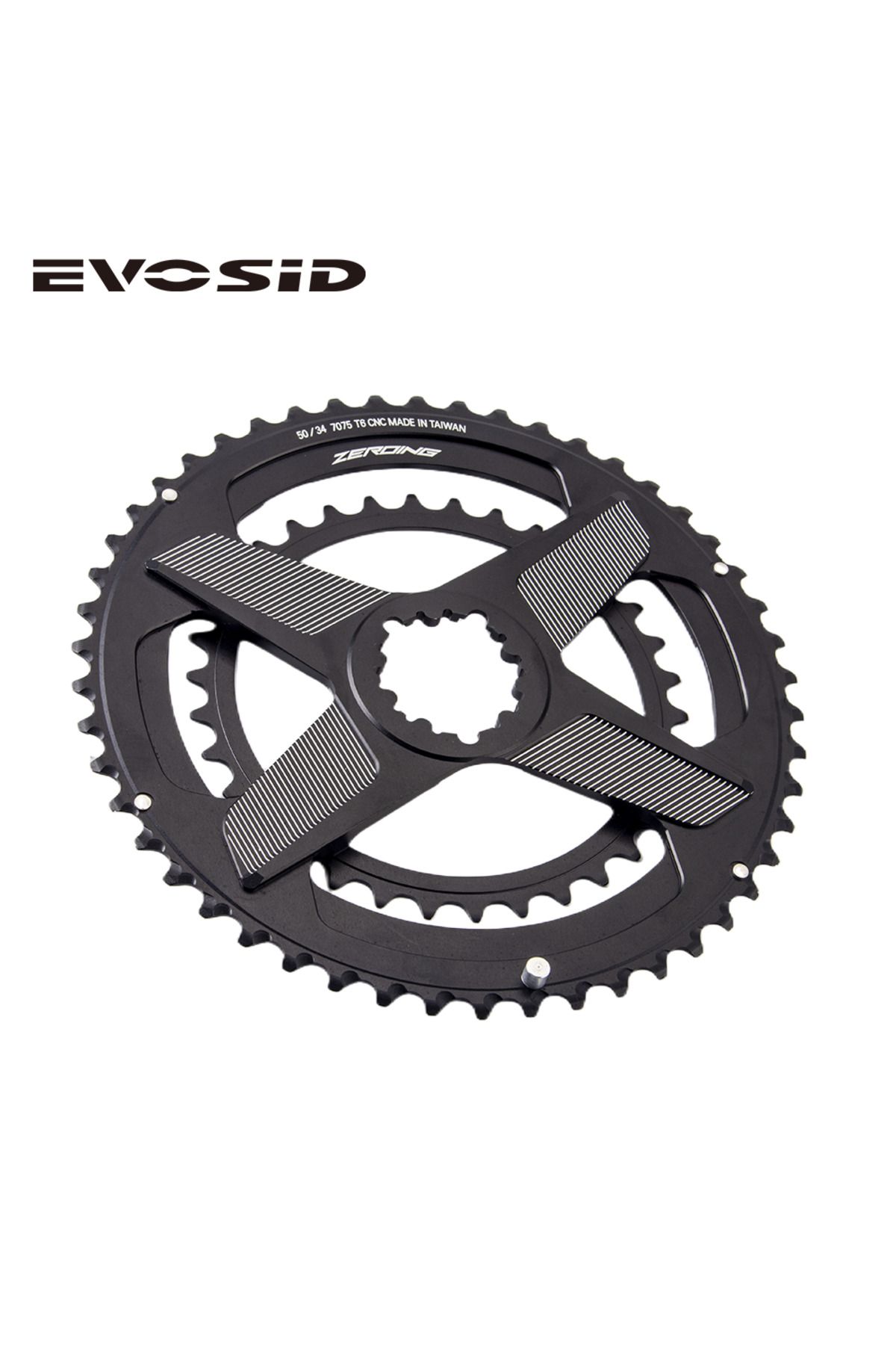 Choice-EVOSID Ultralight Road Bike Crankset Double Chainwheel 50-34T/52-36T/53-39T Hollow Tech Crank 170... 4