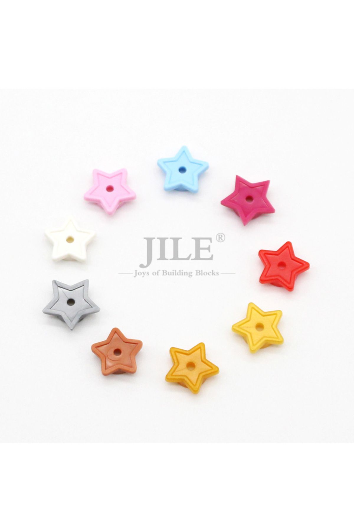 Choice-200pcs Moc 11609 Plate Round 1x1 with Star and Small Pin Hole DIY Building Blocks Bricks Compatib... 3