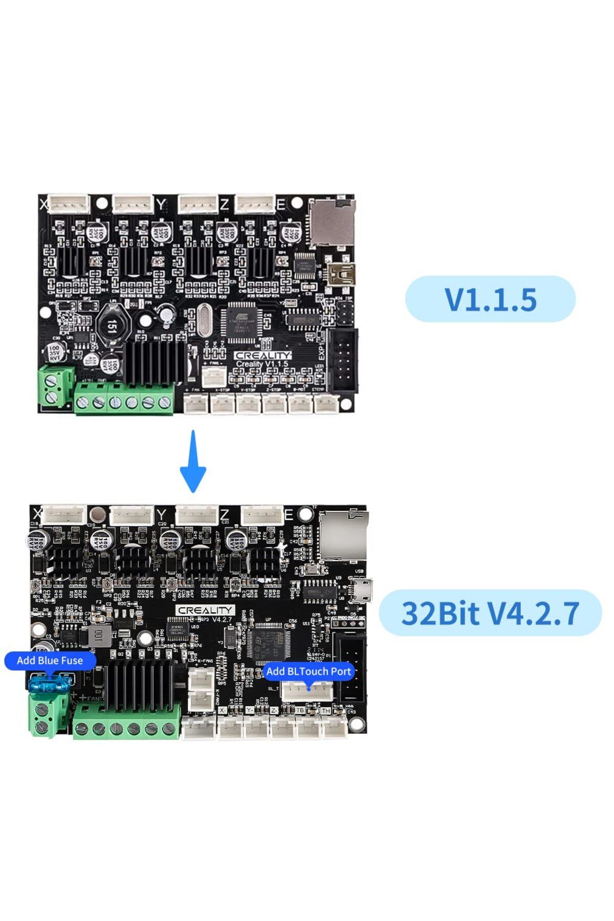 CREALITY 3D-Printer Ender 3 Upgraded Silent Board Motherboard V4.2.7 with TMC2225 Driver Marlin 2... 7