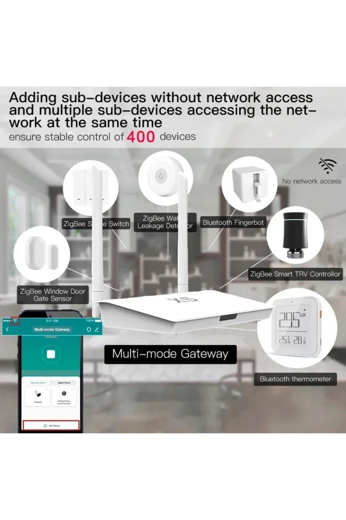 Choice-X5 Zigbee 3.0 Hub Bluetooth with Network Cable Socket Wired Connection Smart Life Control Tuya Zi... 3