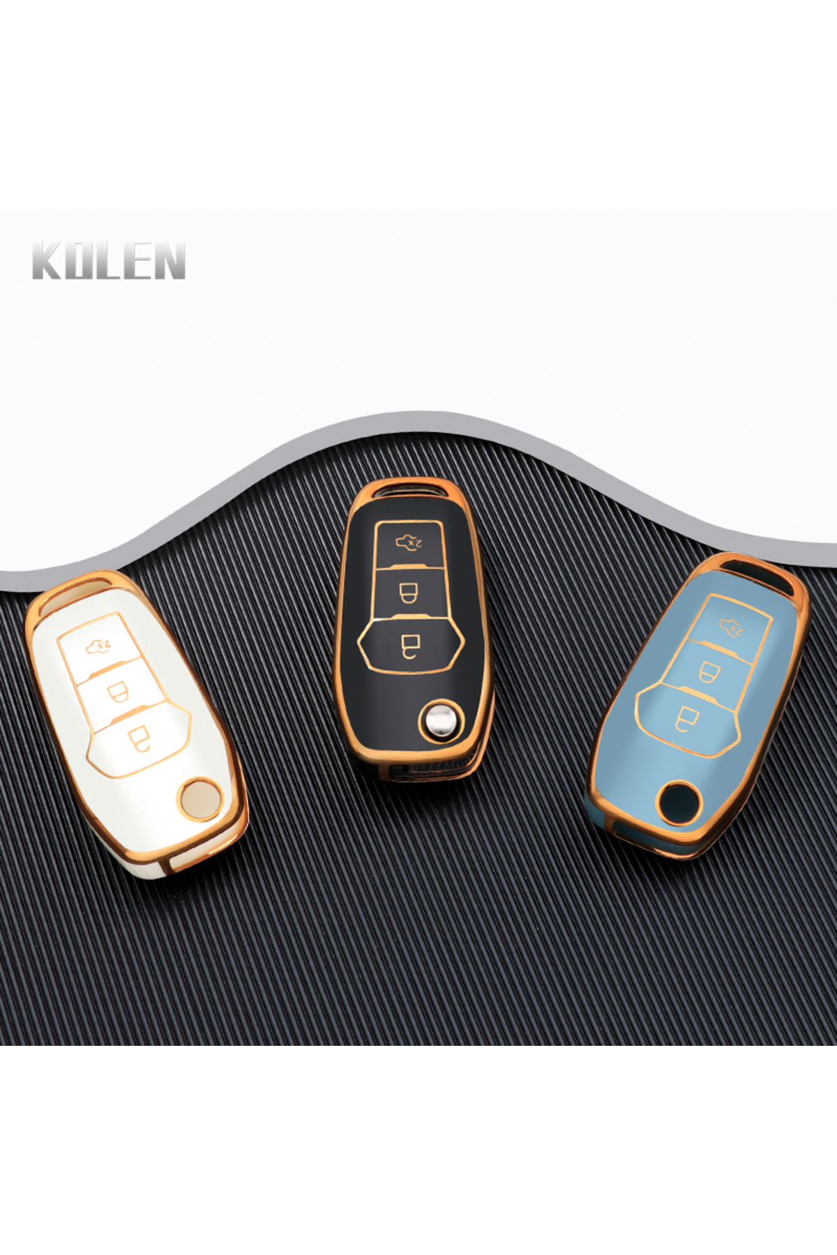 Choice TPU Car Flip Key Case Cover Shell For Ford Fusion Fiesta Mondeo