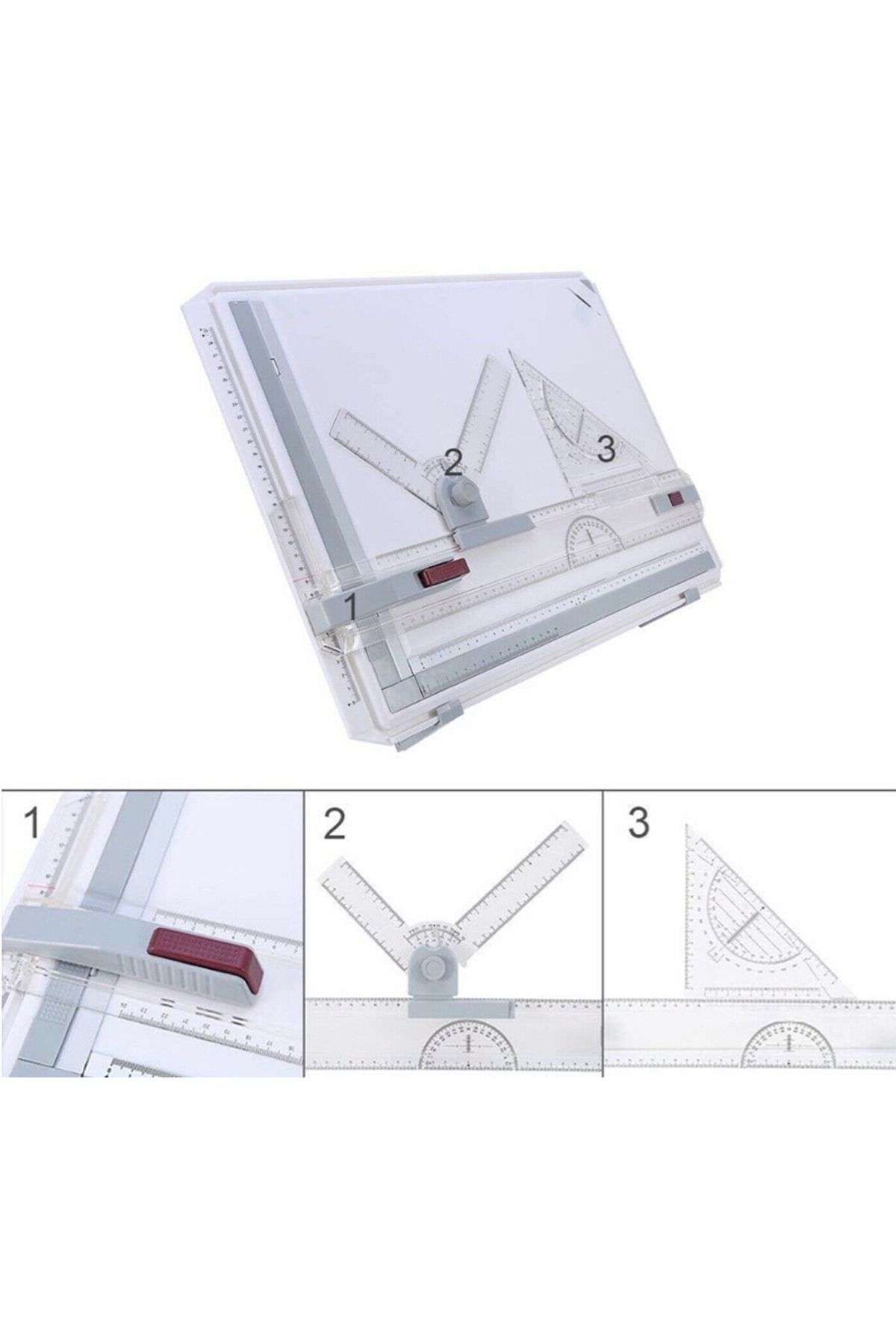 Choice-A3 Drawing Drafting Board Tables With Parallel Motion Unterlagen Angle Measuring System Ruler Kit... 6