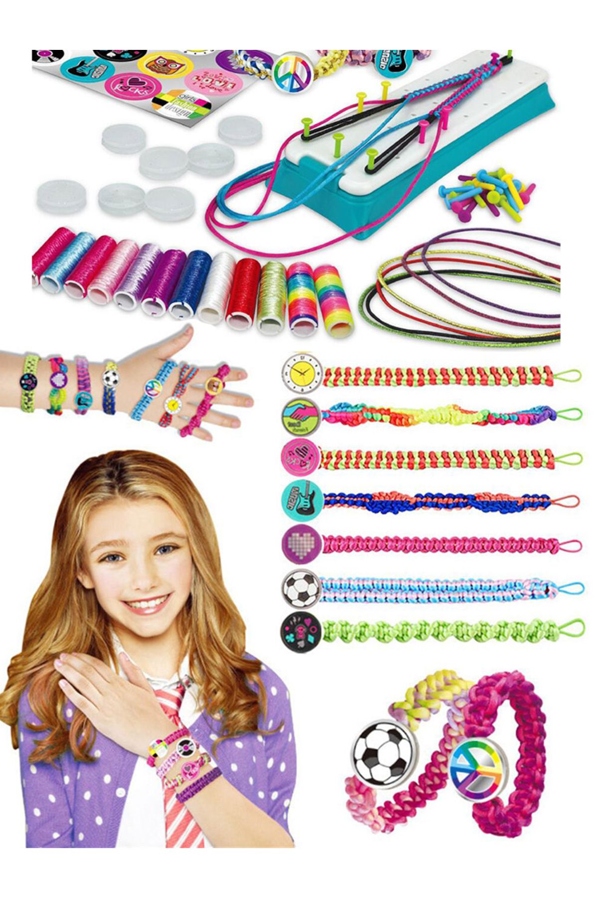 Choice-DIY Bracelet Making Kit For Girl Jewelry Loom Braid Bracelet Maker Craft Sets Handmade Toy For Gi... 7