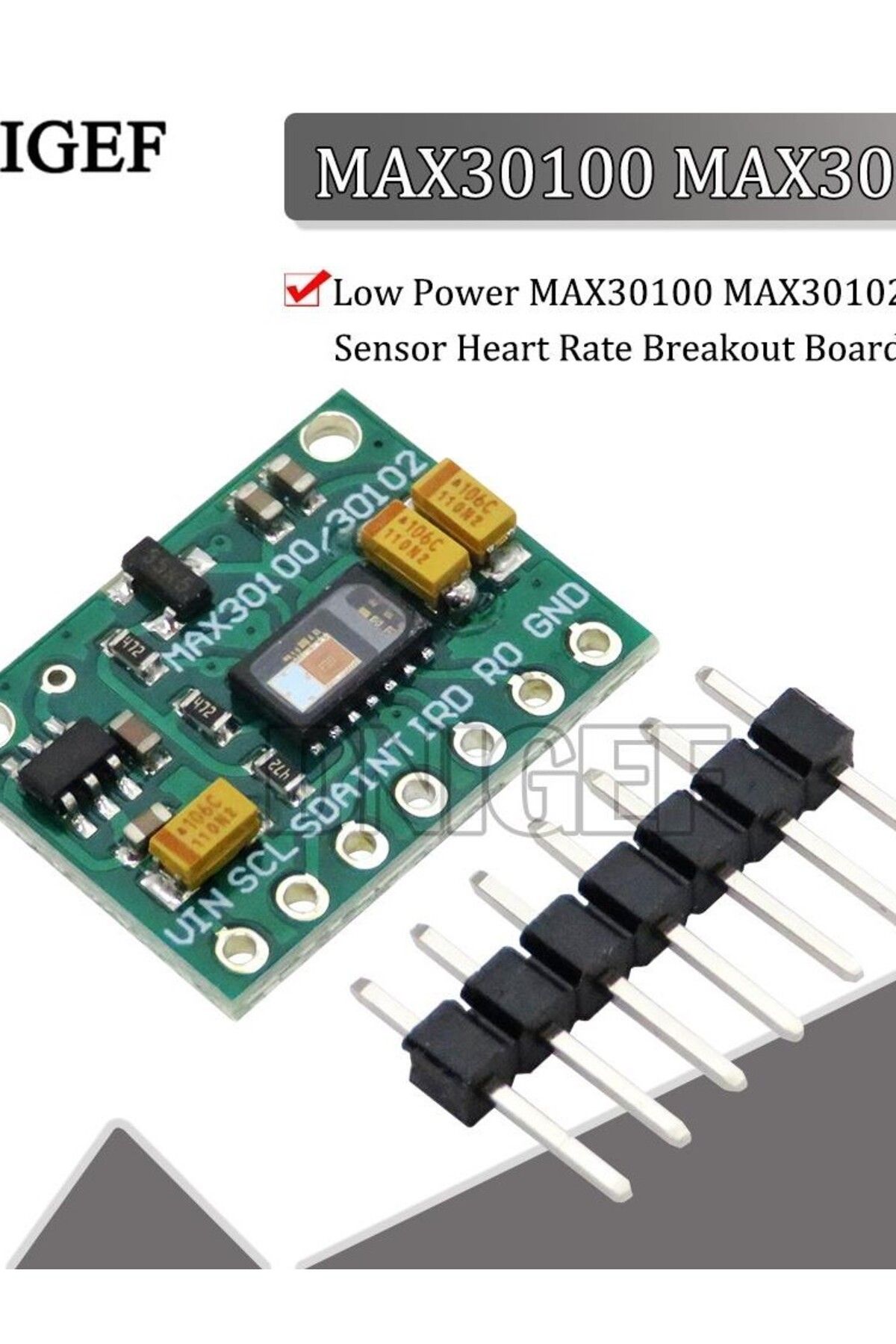 Choice-Low Power MAX30100 MAX30102 Sensor Heart Rate Breakout Board For Arduino Blood Oxygen Sensor Modu... 8
