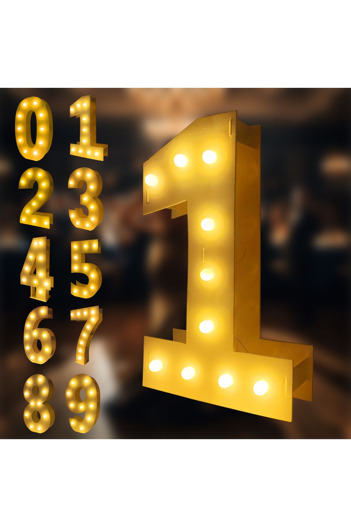 Choice-3Ft/36Inch/91.5cm Marquee Light Up Numbers for Balloons Balloon Mosaic Number Frame Easy to Assem... 2