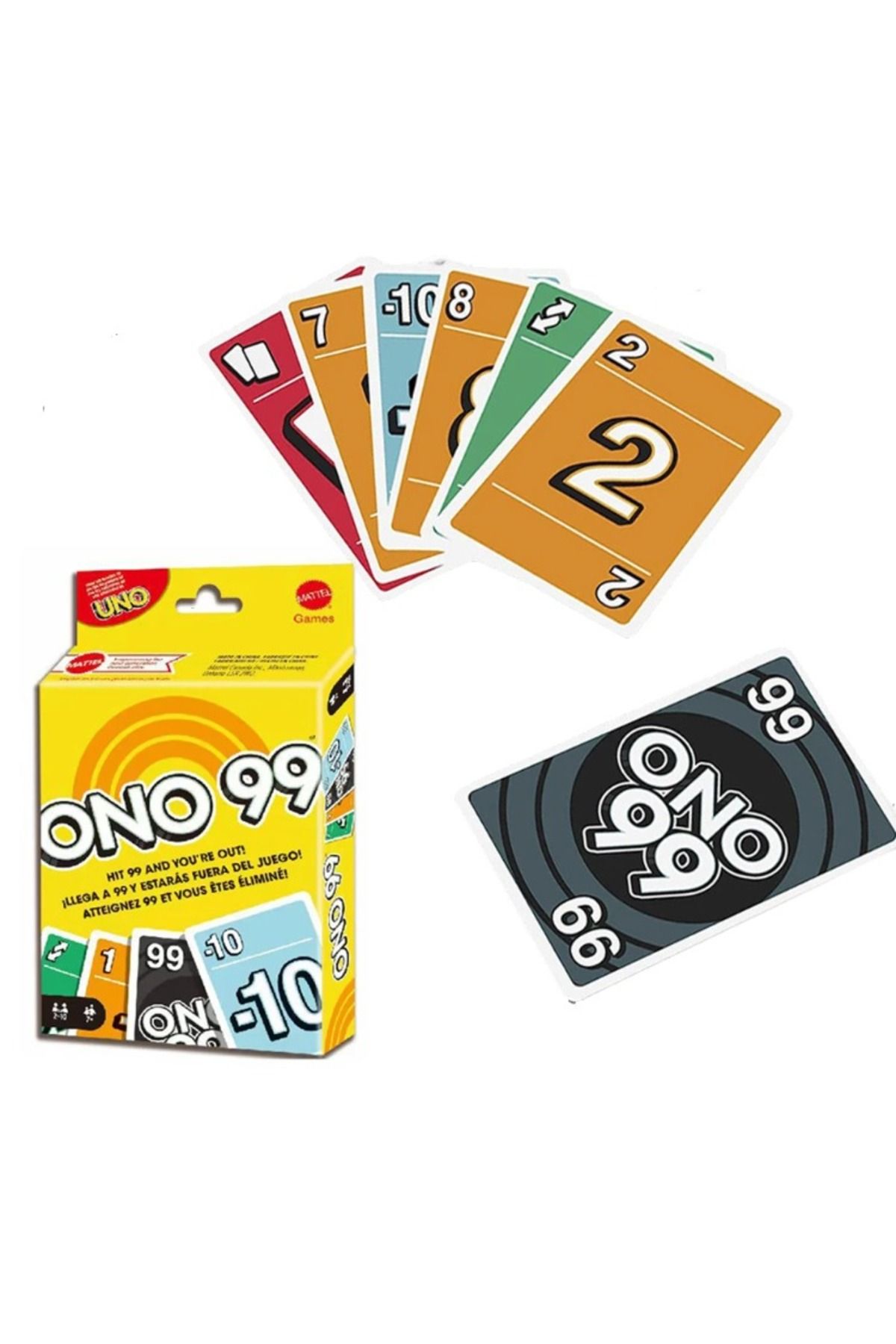 Choice-Uno Games ONO 99 Card Game for Kids & Families, 2 to 6 Players, Adding Numbers, For Ages 7 Years ... 8