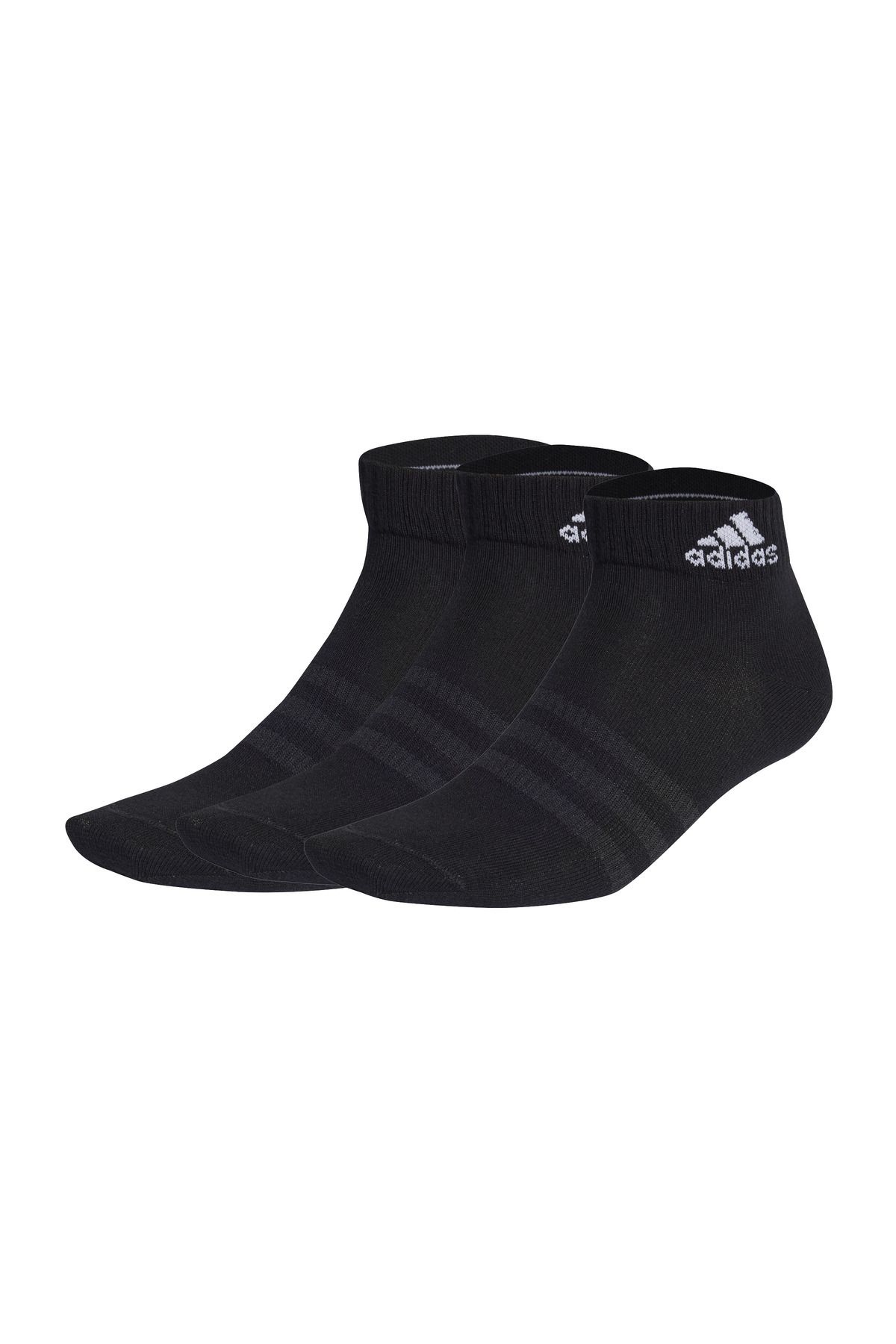 adidas-Black Ankle Length Socks 3 Pairs - Thin and Light Ic1282 1