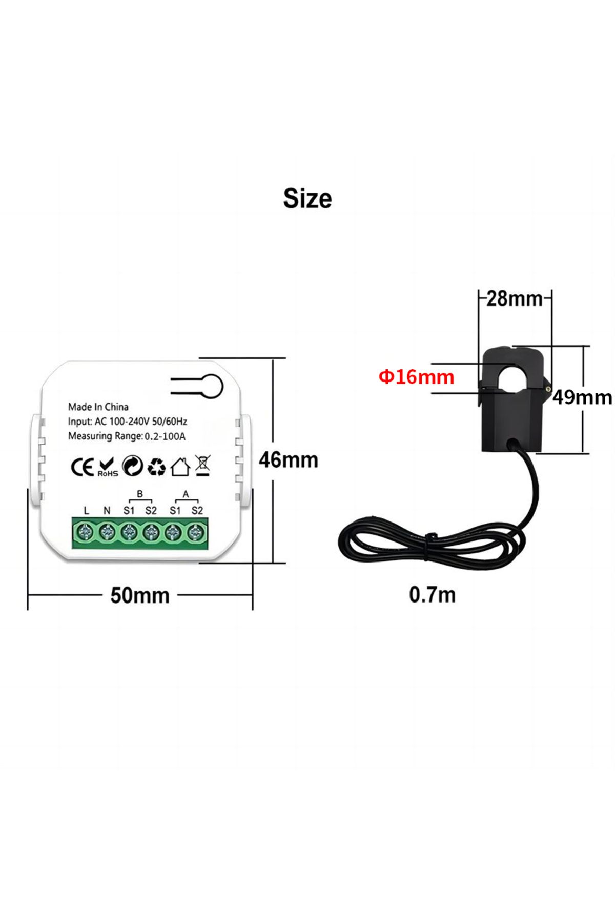 Vikefon-2CT 100A Wifi Tuya Intelligent Energy Meter Solar PV System Power Production Consumption Bidirection 6