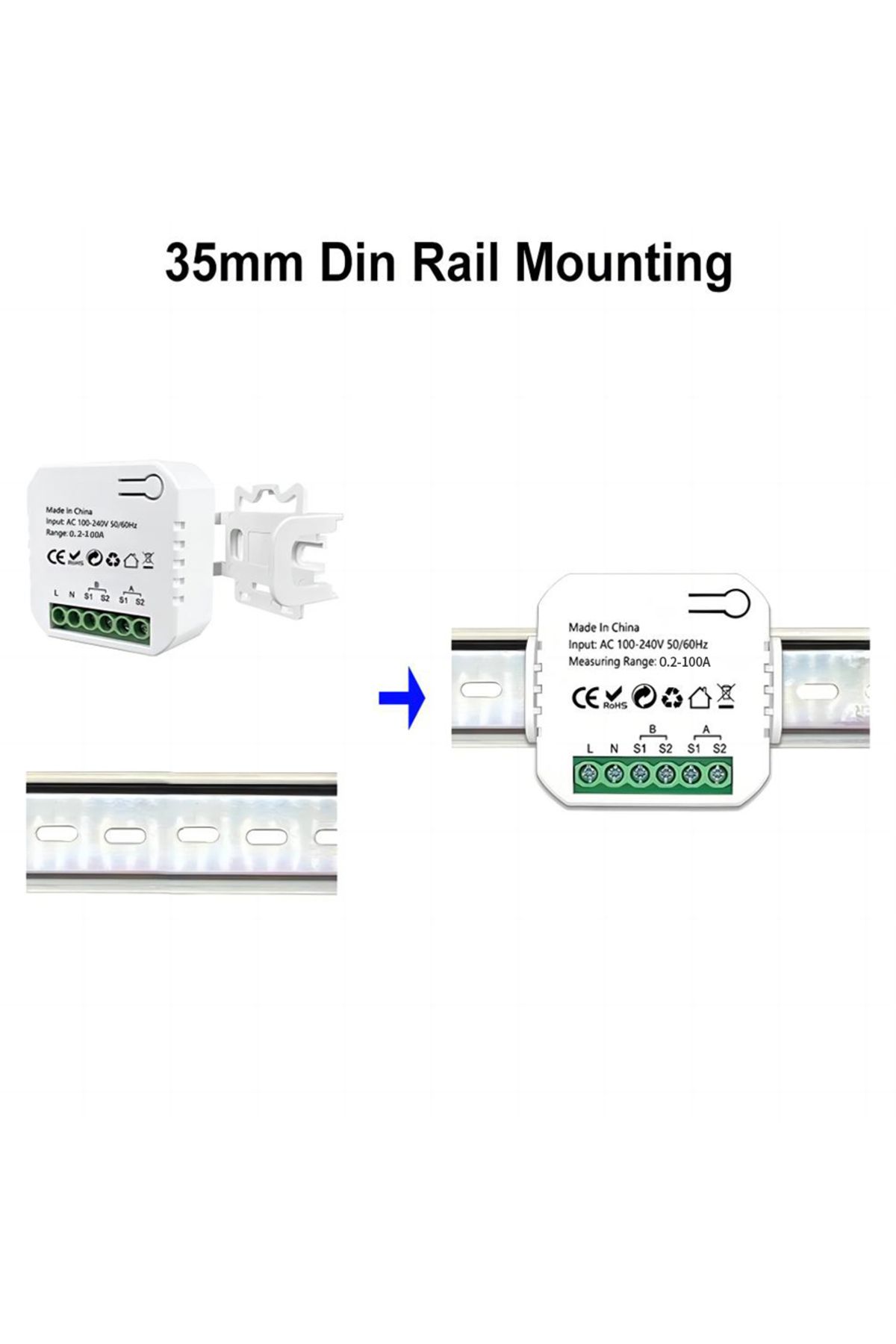 Vikefon-2CT 100A Wifi Tuya Intelligent Energy Meter Solar PV System Power Production Consumption Bidirection 2
