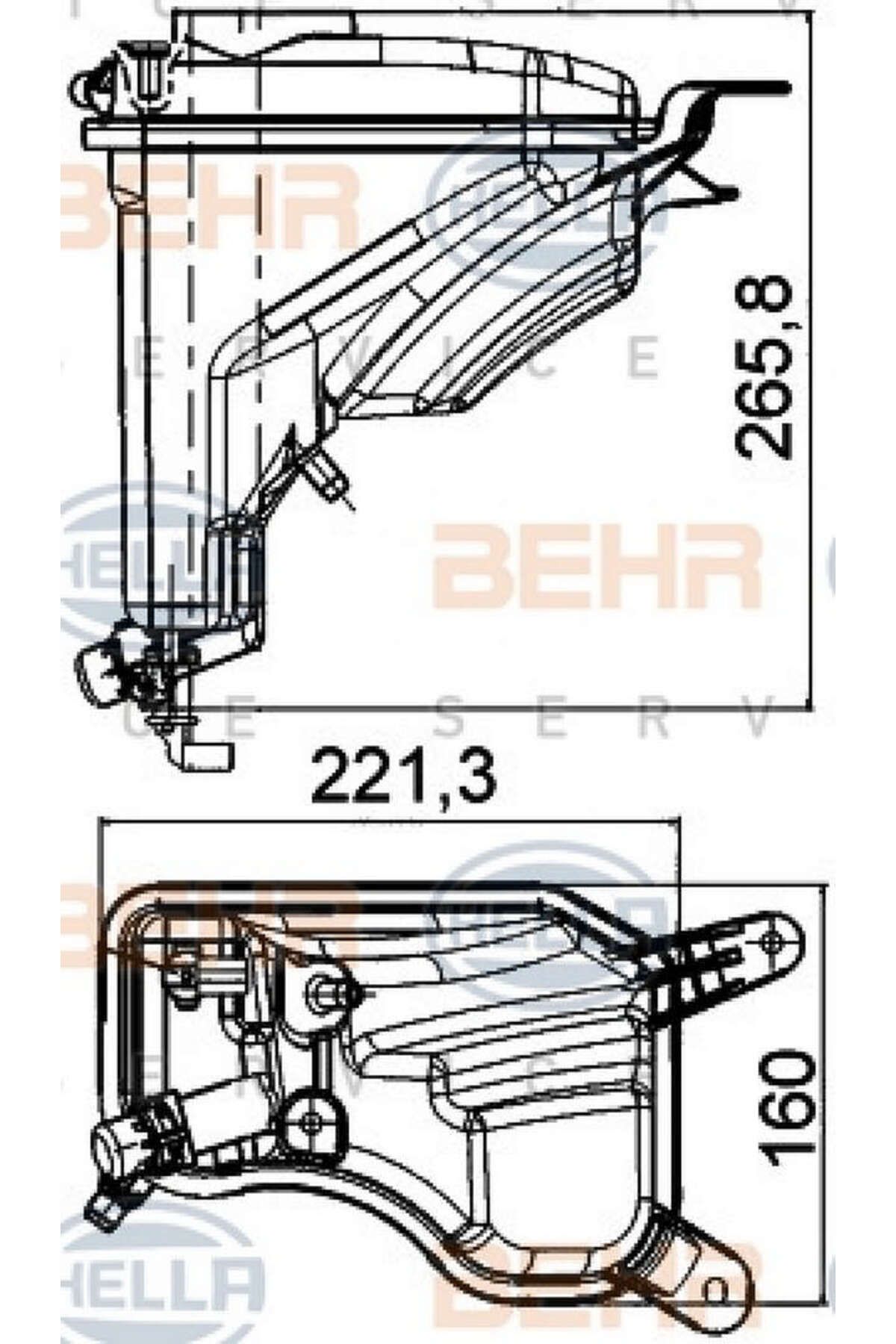 MAHLE YEDEK SU DEPOSU BMW E81 E82 E90 E88 E91 E92 E93 E84 E89 540133