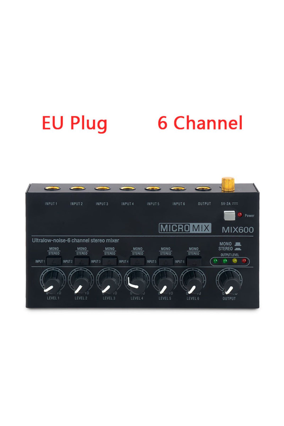 Choice-4/6 Channel Ultra Low Noise Stereo Line Mixer Mini Professional Sound Mixer Power Supply DC5V Eas... 1