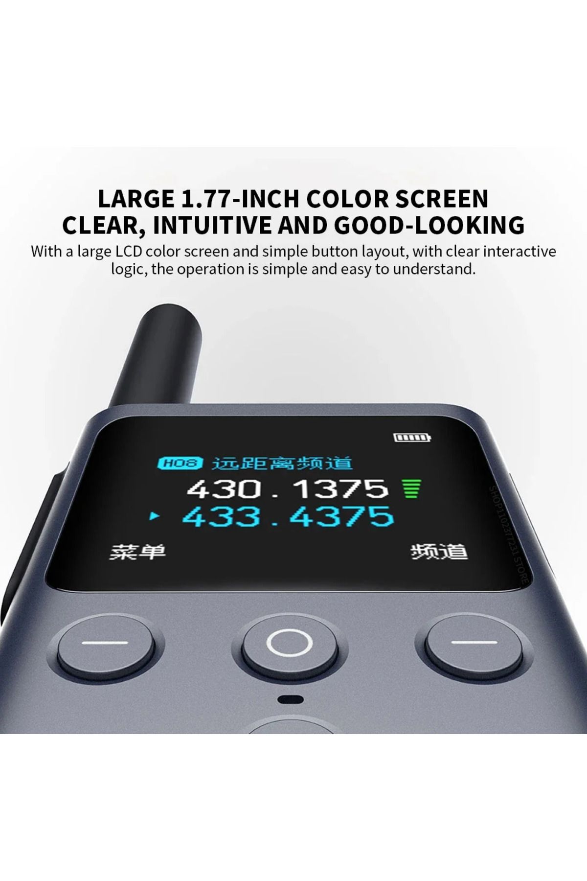 Xiaomi-XIAOMI Walkie Talkie 2S 1.77"Color Screen 4W Power 120-hour Standby Dual Mode 5km Call Distance I... 3