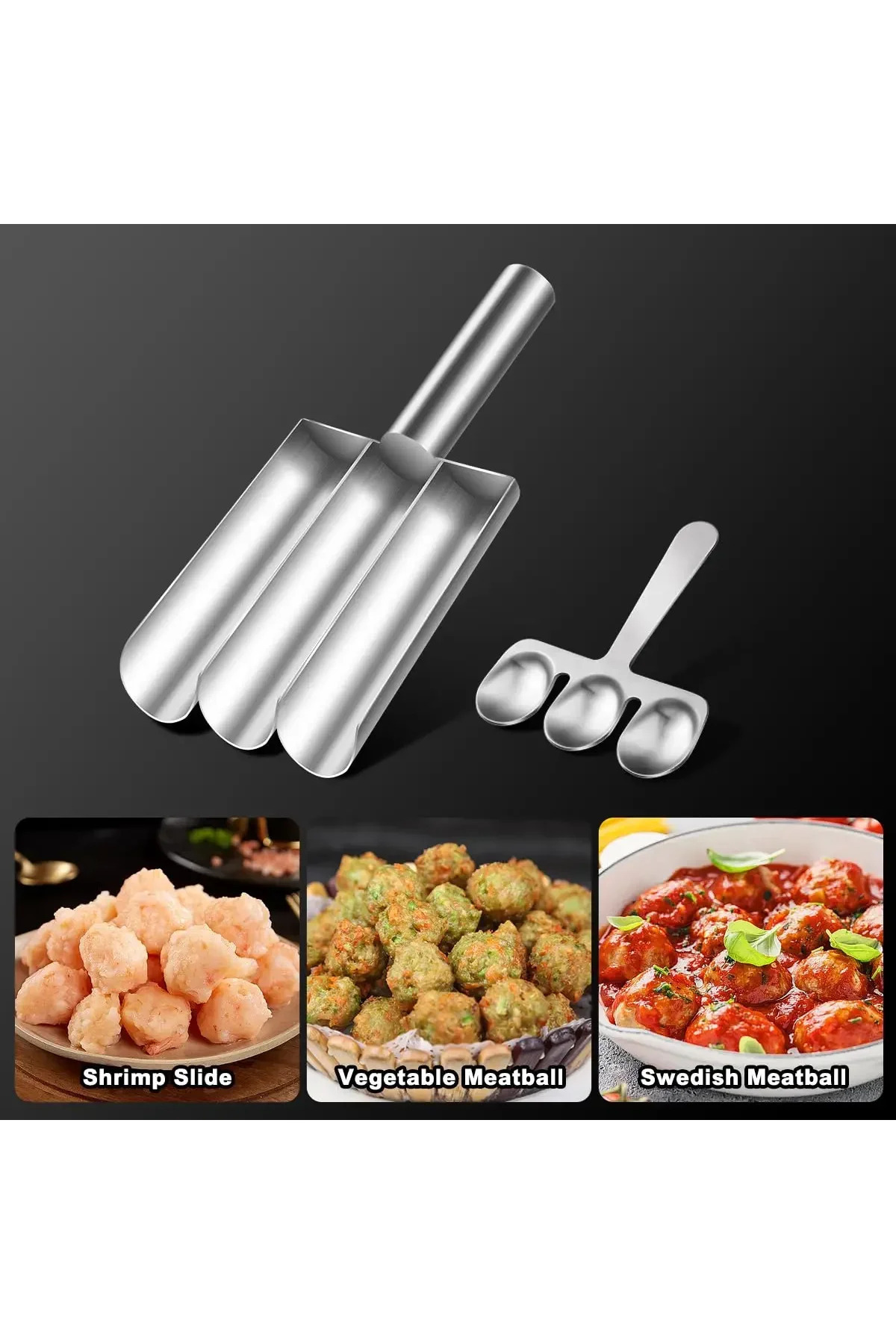 Choice-Easy-Release Non-Stick Meatball Maker Set - Manual Meatball Spoon for Effortless Fish Balls-Ideal... 5