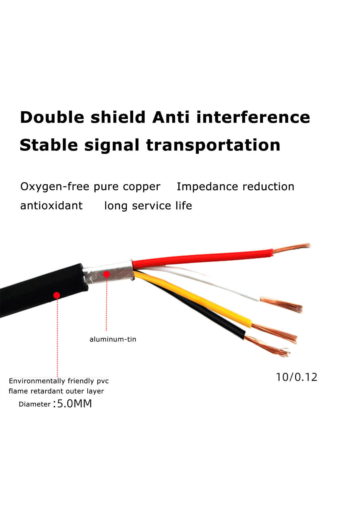 Choice 10M 4PIN Cable 33FT CCD IR Rear View Backup Camera DC1224V For