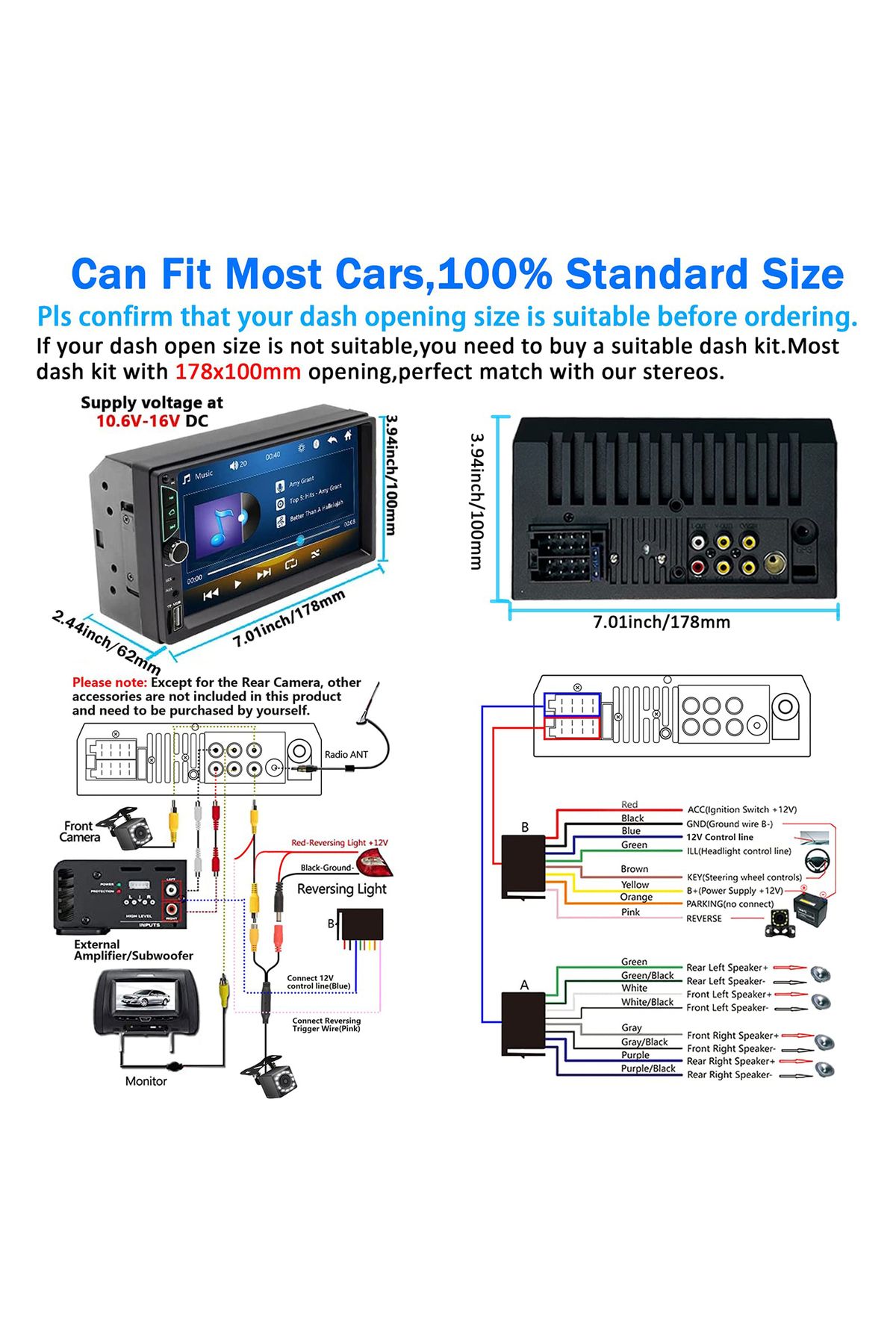 Choice-7 Inch Universal Car Radio Stereo 2 Din Touch Screen Car Video Player Carplay Android Auto with R... 6